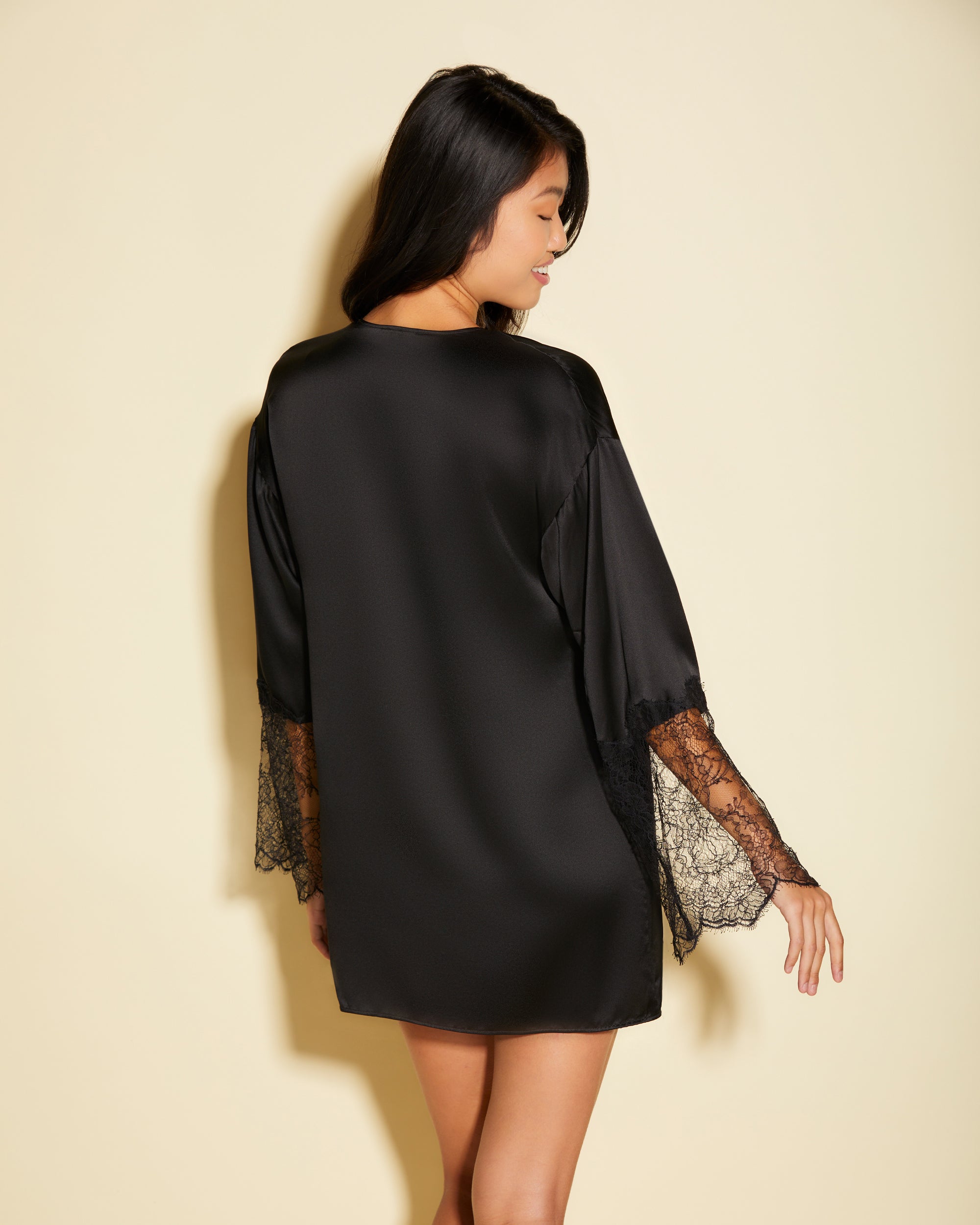 Black Robe - Maharaja Silk Robe