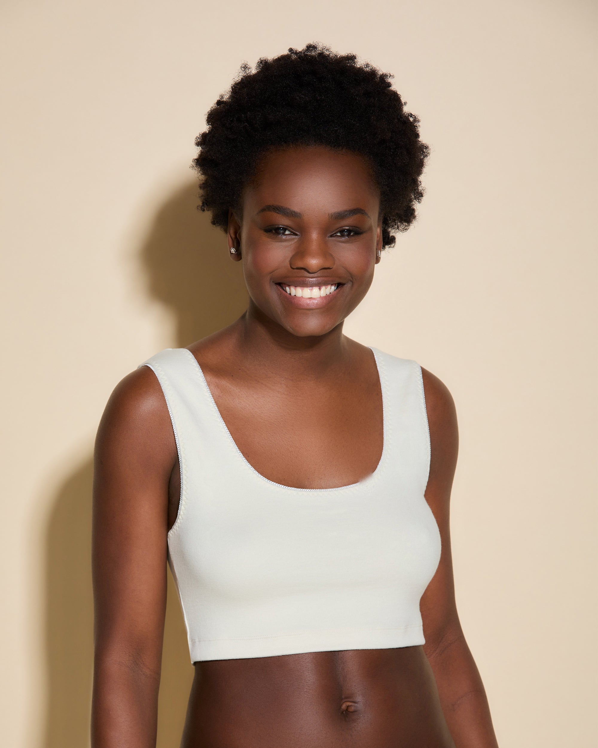 White Top - Michi Low Cut Crop Tank