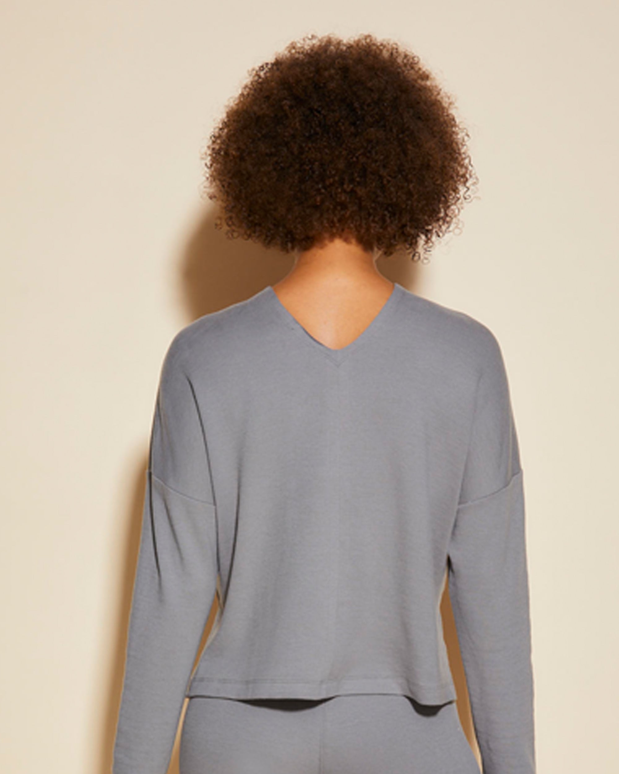 Grau Top - Michi Doppel-V-Top