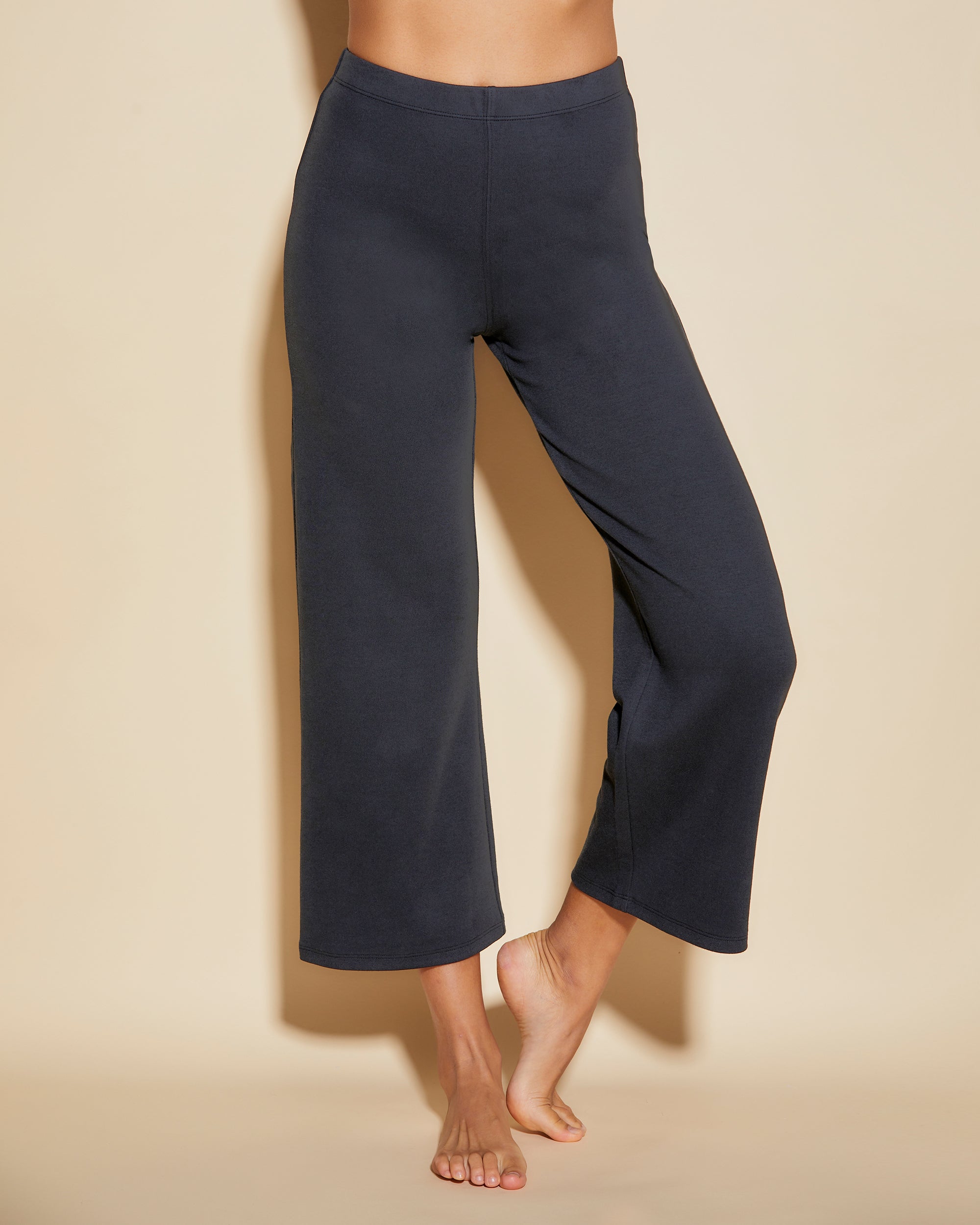 Negro Pantalones - Michi Pantalones Cropped Flare