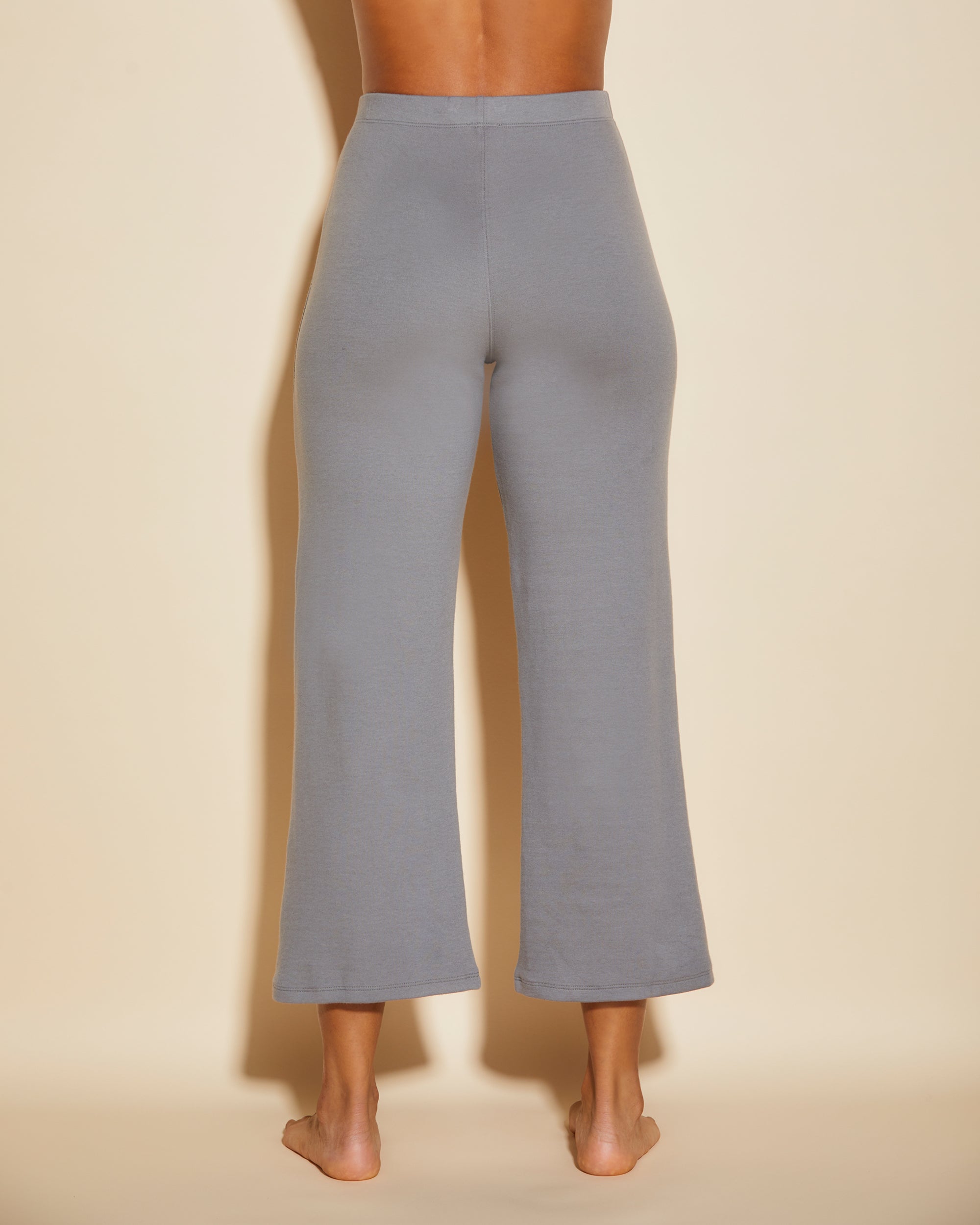 Gris Pantalones - Michi Pantalones Cropped Flare
