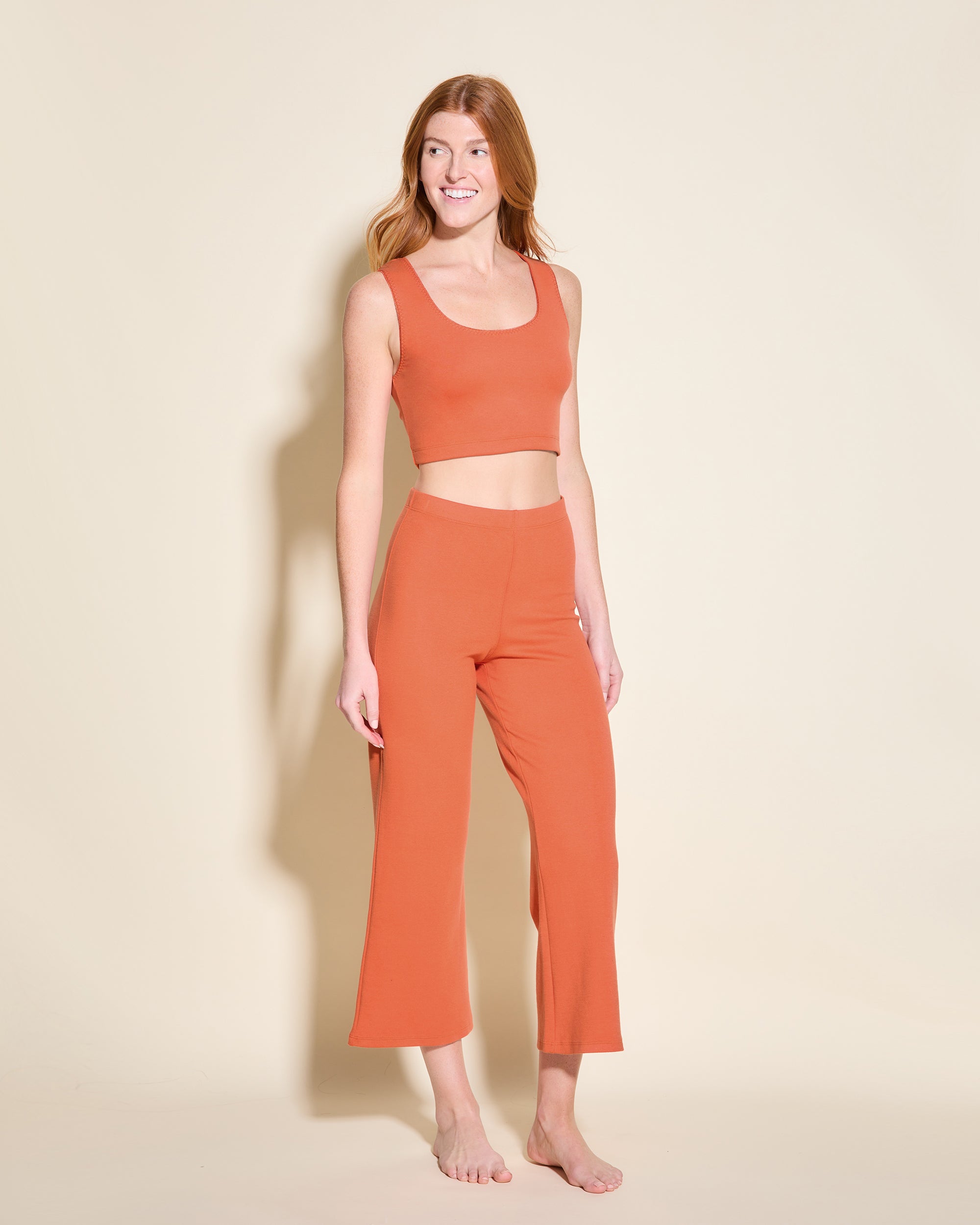 Orange Pant - Michi Crop Flare Pant