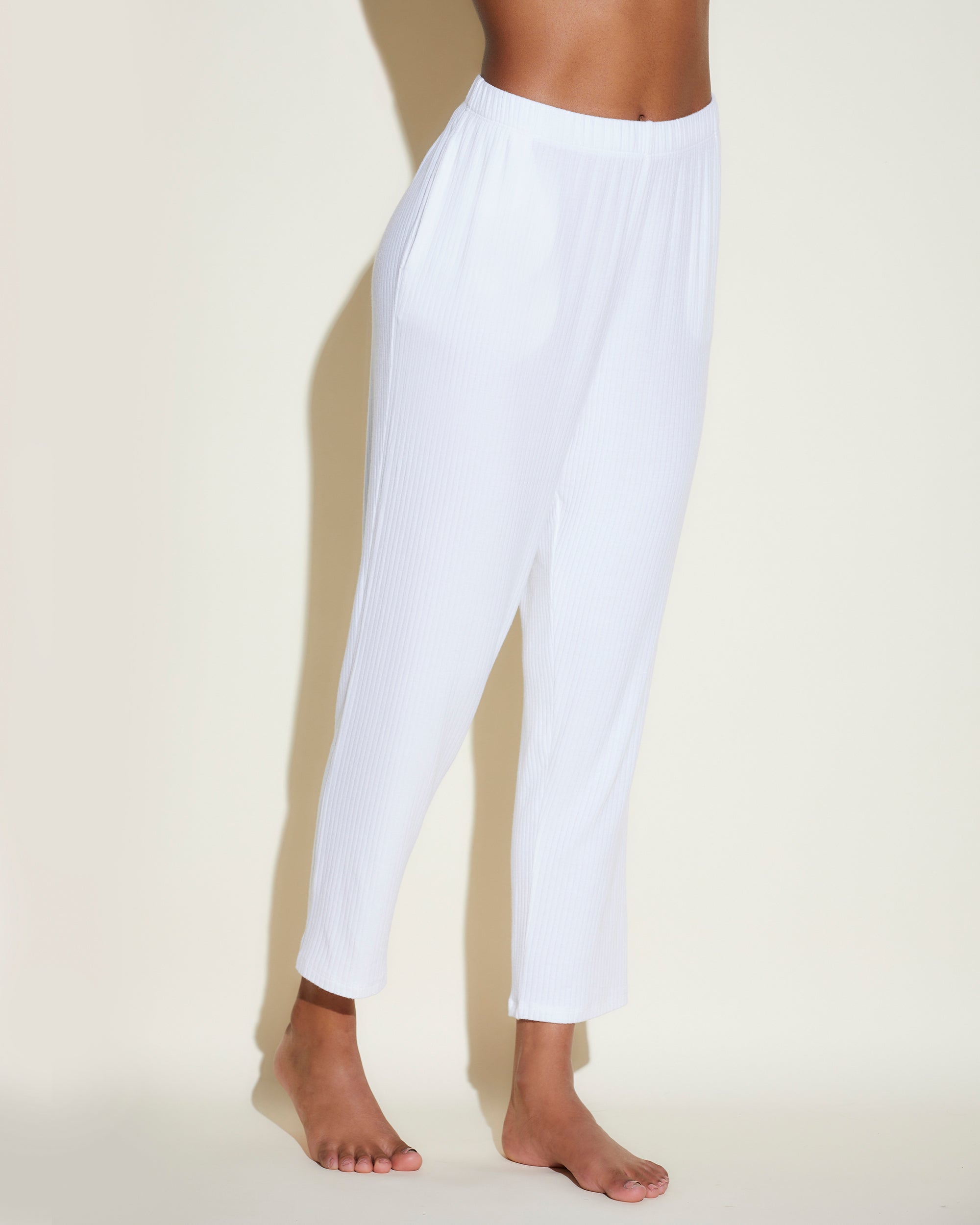 Blanca Pantalones - Molly Pantalón De Cordones Cómodo