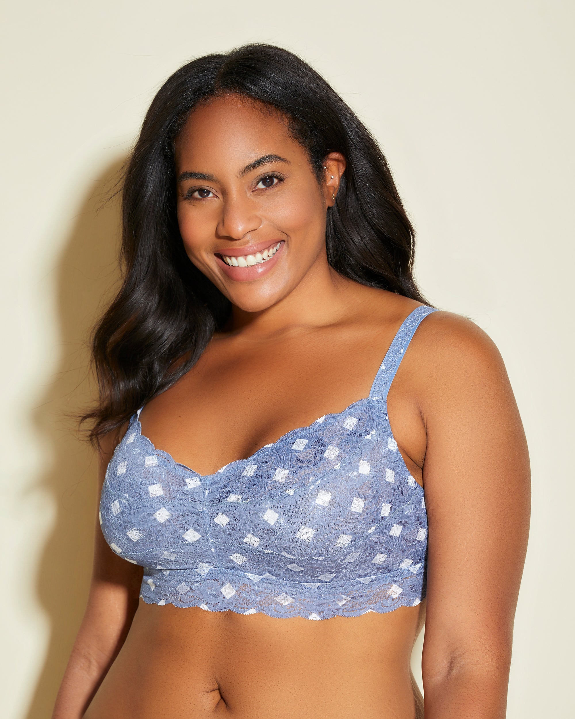 Bleue Bralette - Never Say Never Extended Printed Brassière Sweetie Grandes Tailles