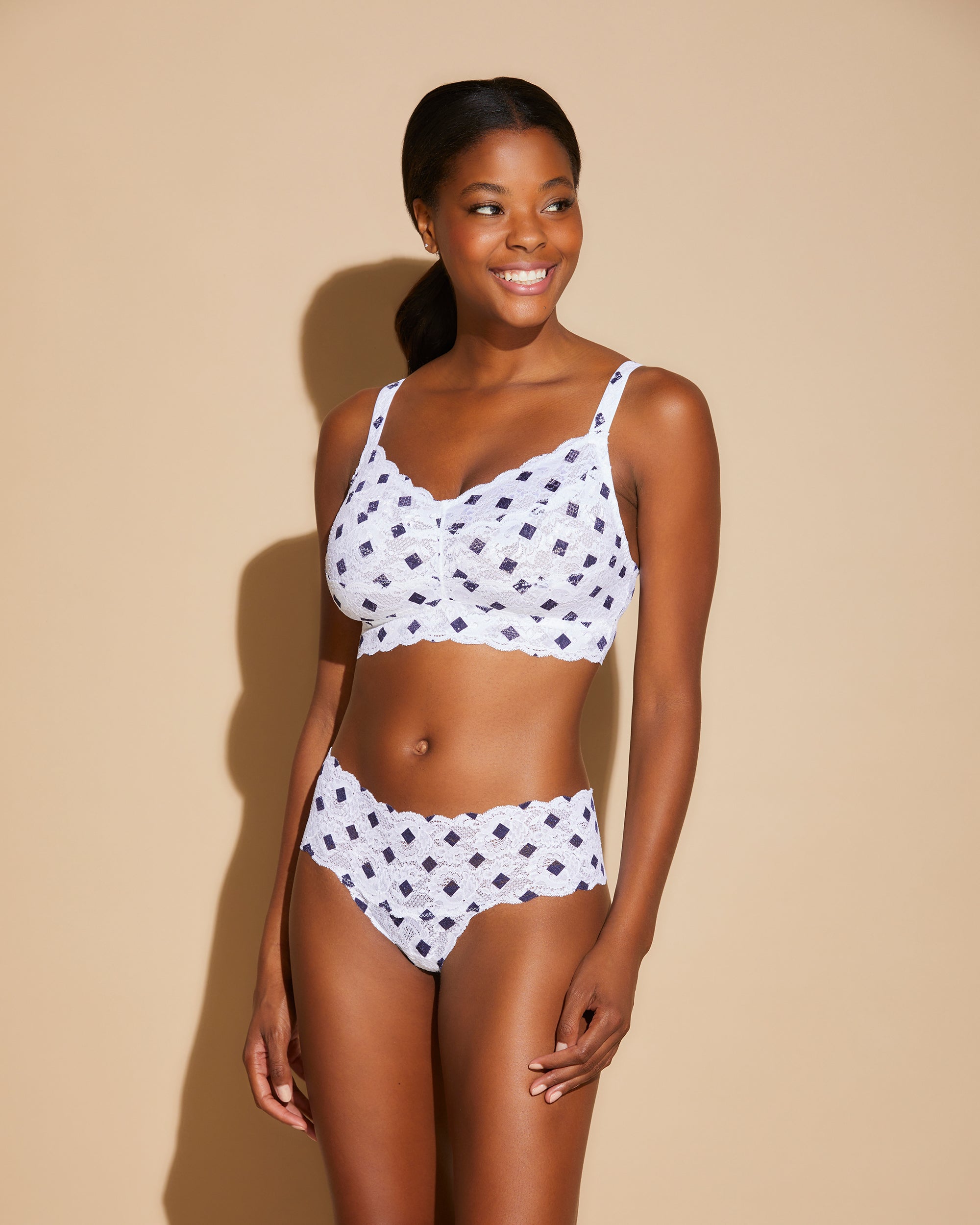 Bleue Bralette - Never Say Never Printed Brassière Curvy Sweetie