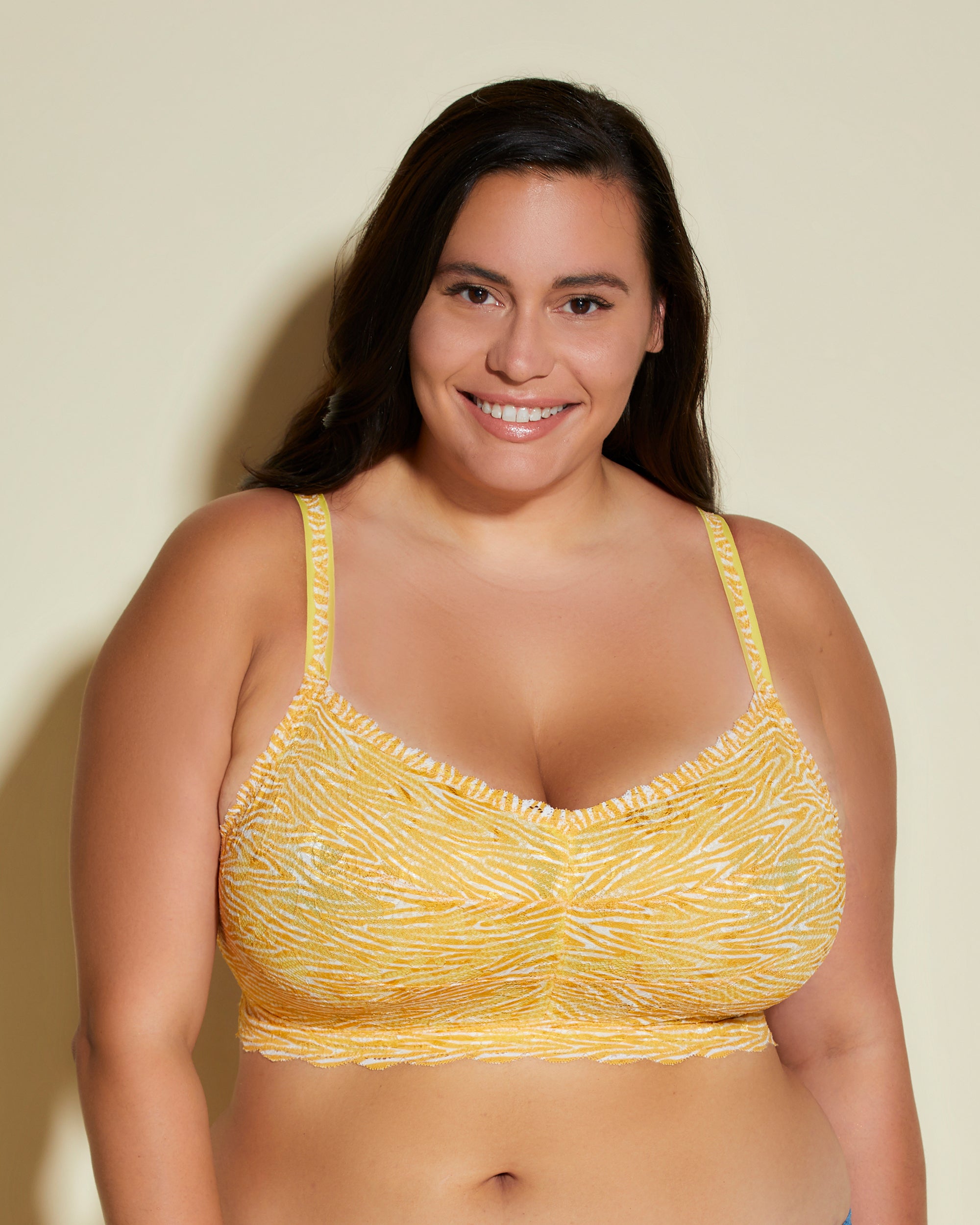 Yellow Bralette - Never Say Never Printed Ultra Curvy Sweetie Bralette