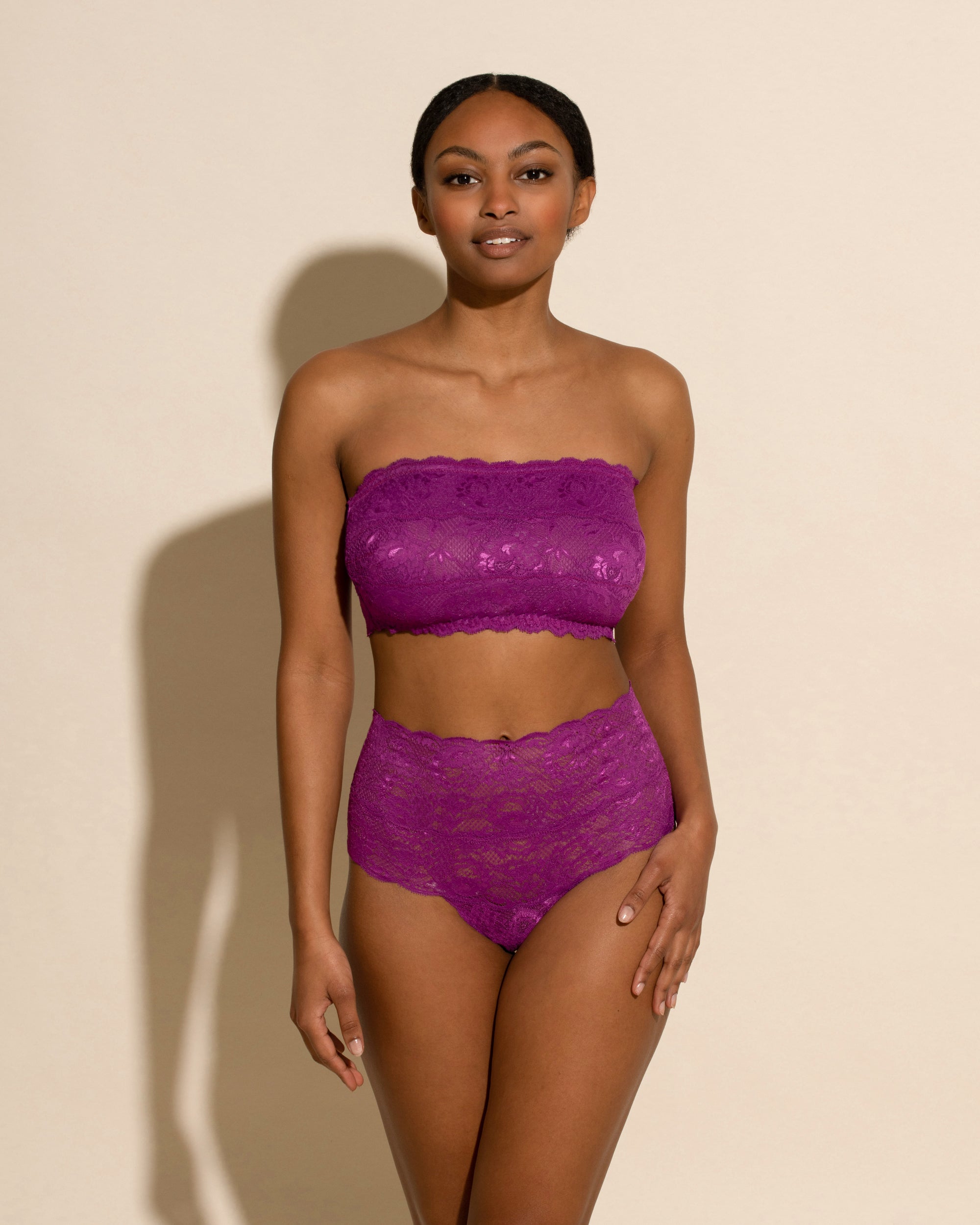 Lila Tanga - Never Say Never Hochgeschnittener Tanga