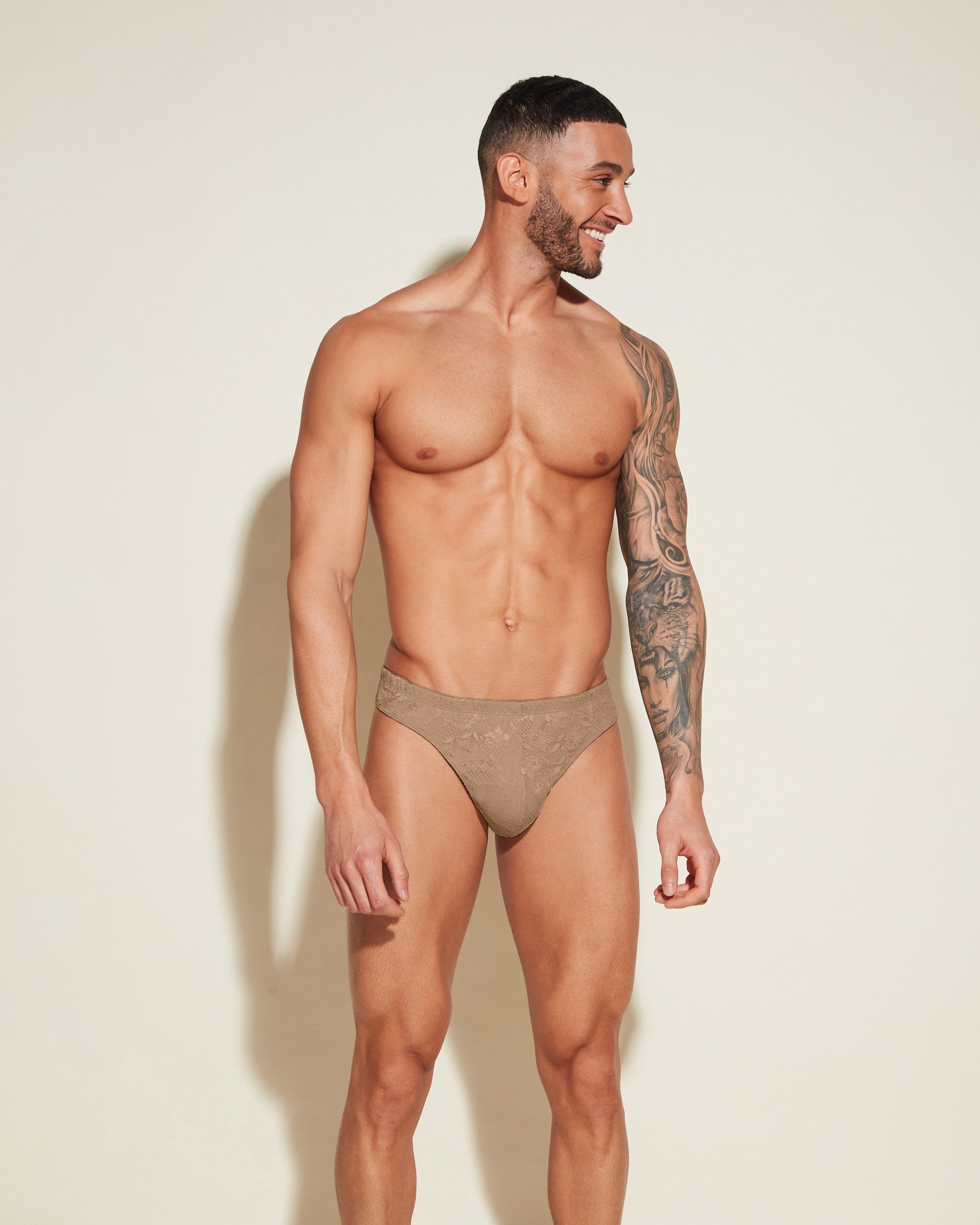 Marron G String Homme - Never Say Never String Classique