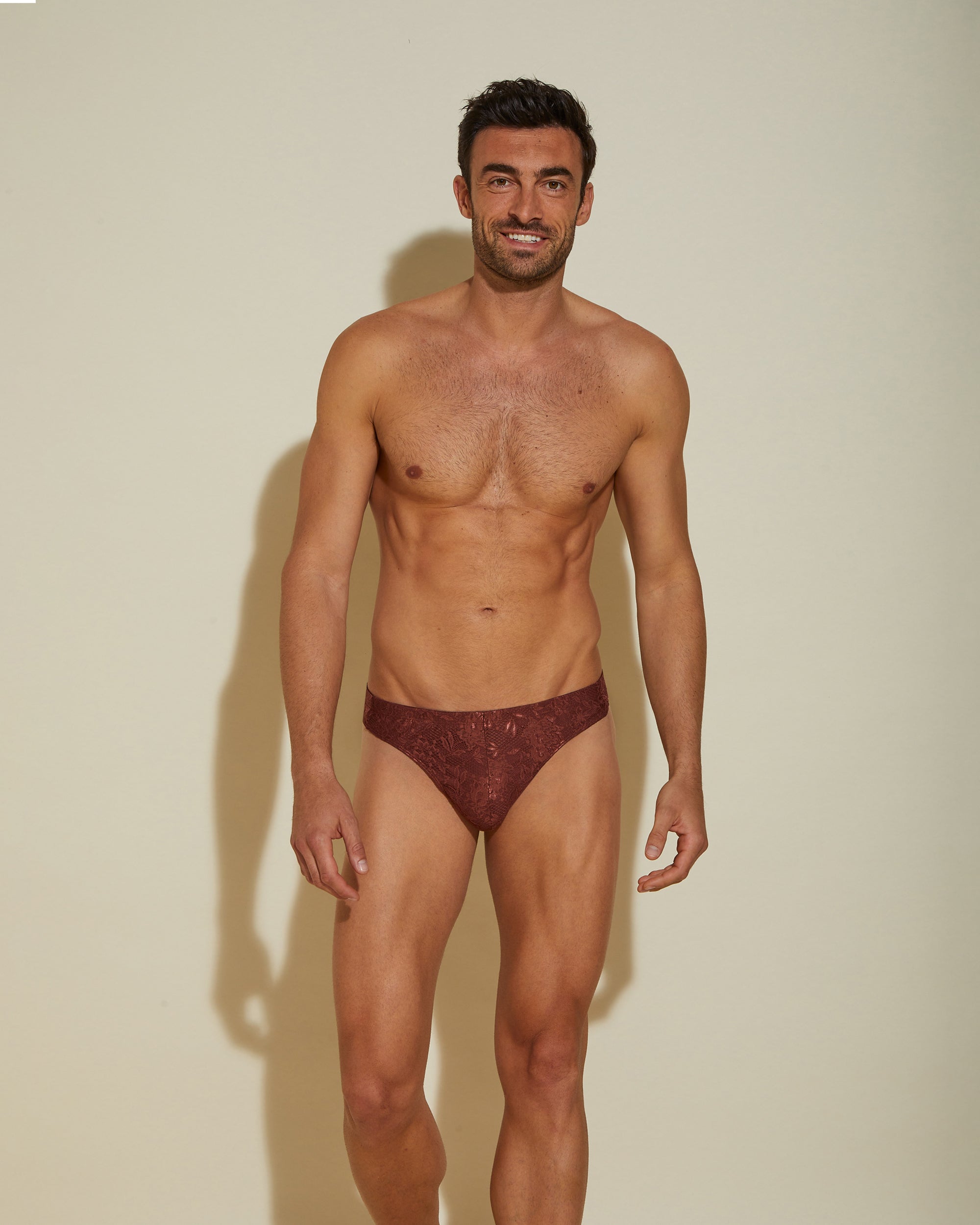 Marron G String Homme - Never Say Never String Classique