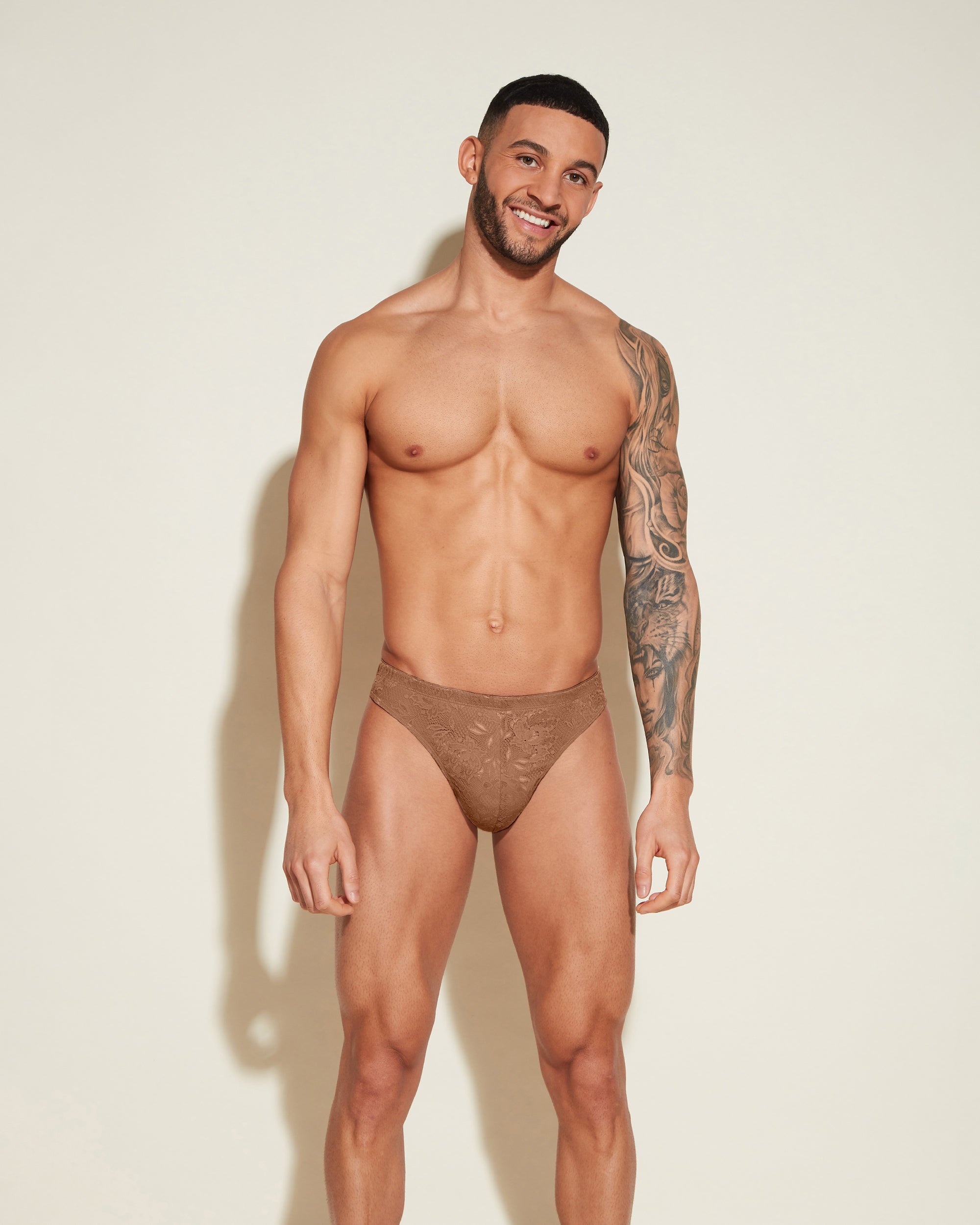 Marron G String Homme - Never Say Never String Classique