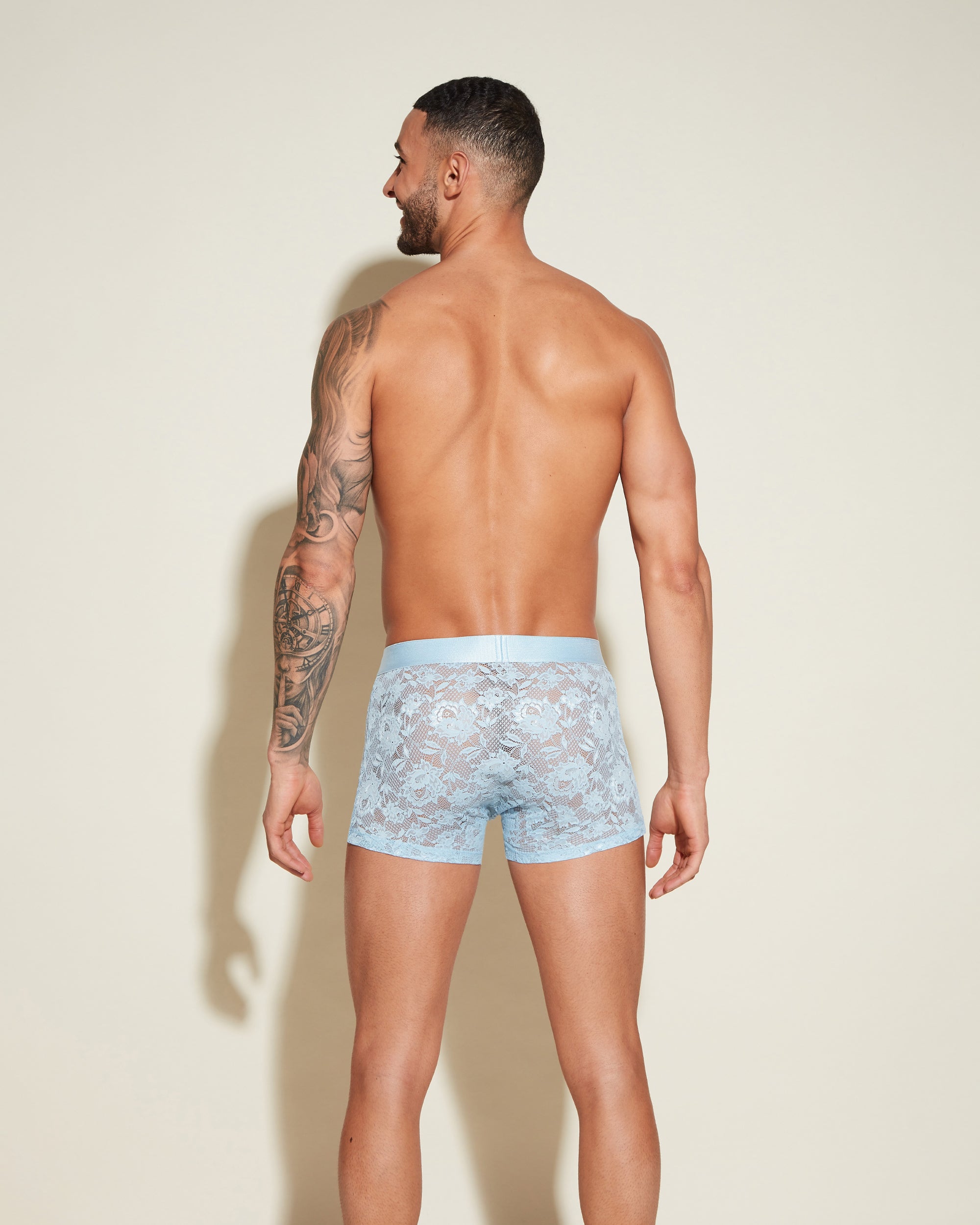 Azul Calzoncillos Para Hombres - Never Say Never Calzoncillos Trunk Clásicos