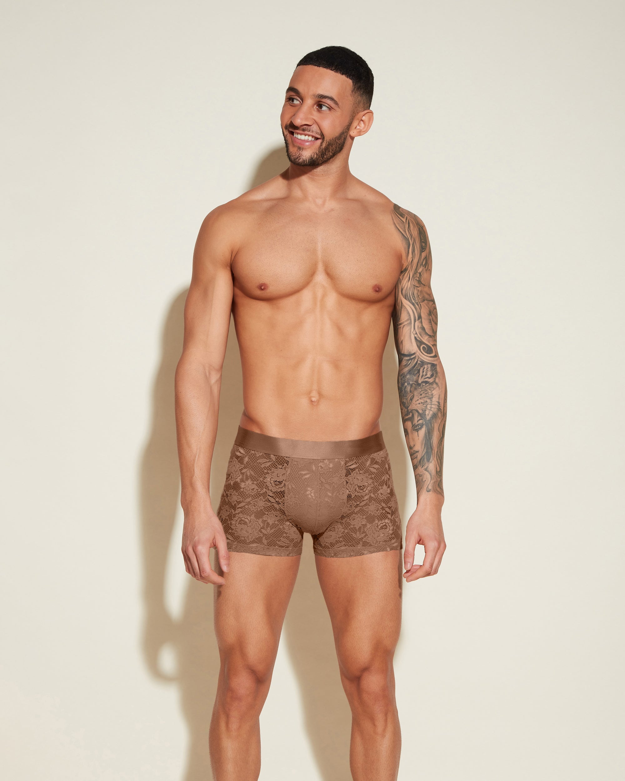 Marron Slip Homme - Never Say Never Boxer Forme Classique