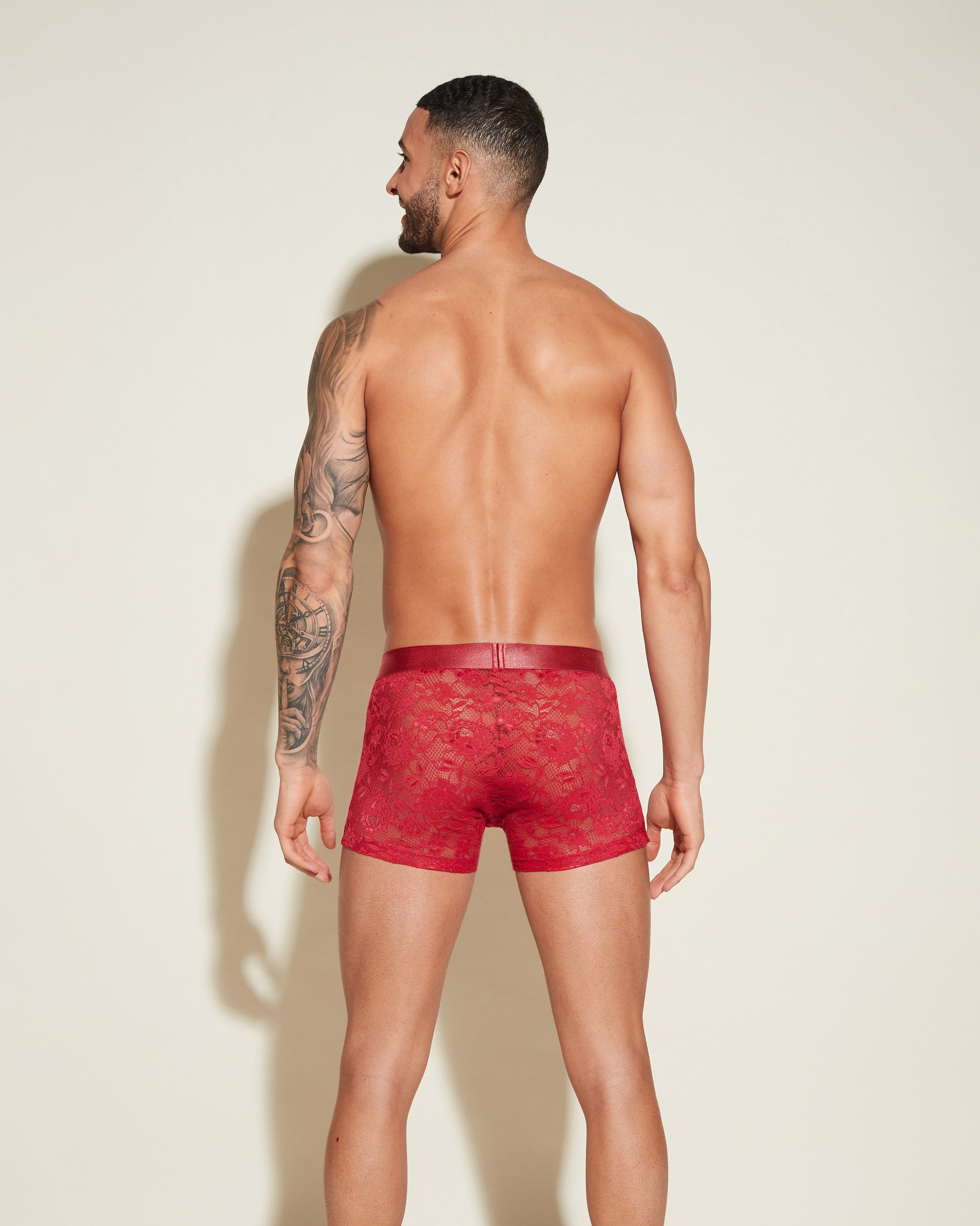 Red Mens Brief - Never Say Never Form Classic Trunk