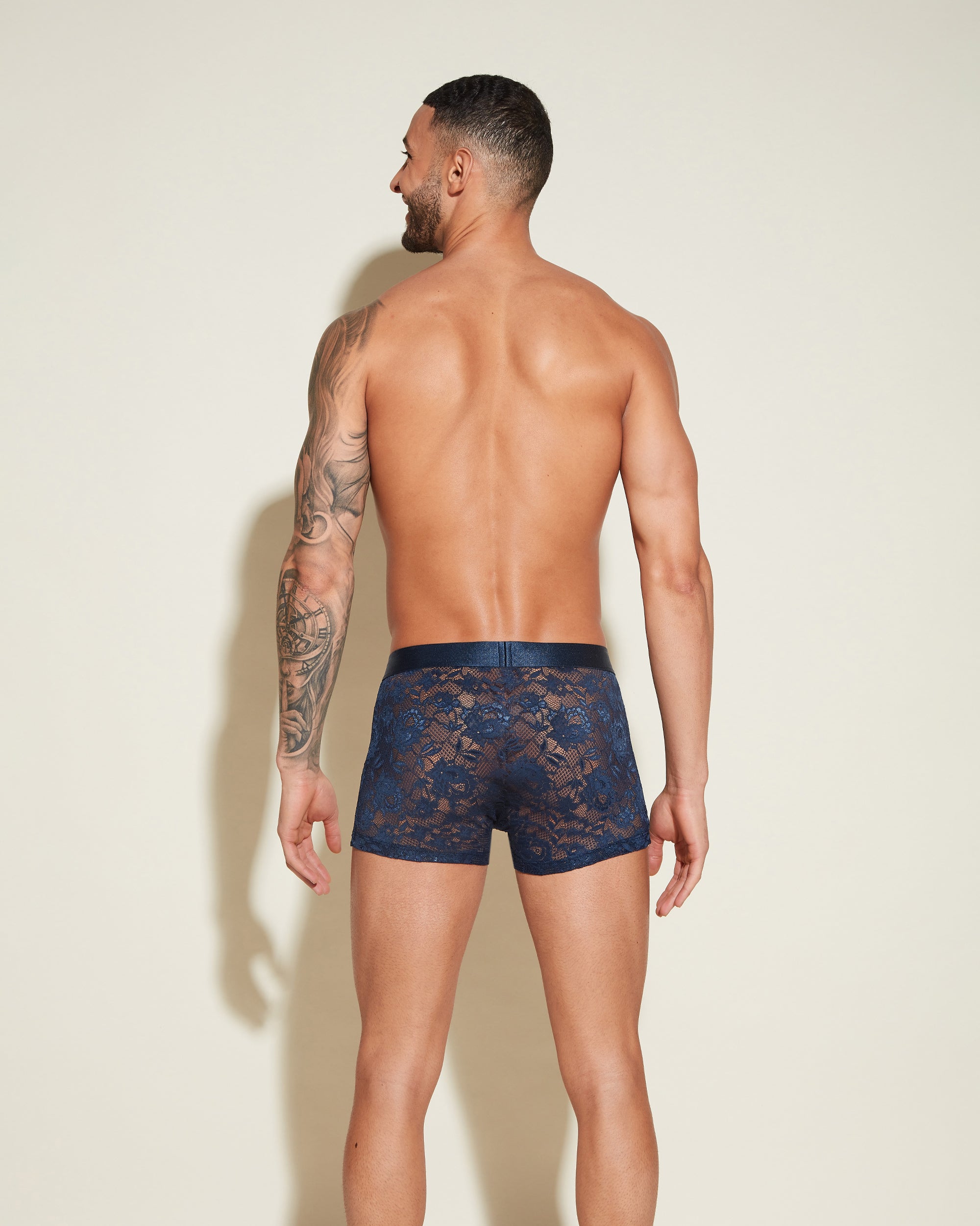 Azul Calzoncillos Para Hombres - Never Say Never Calzoncillos Trunk Clásicos