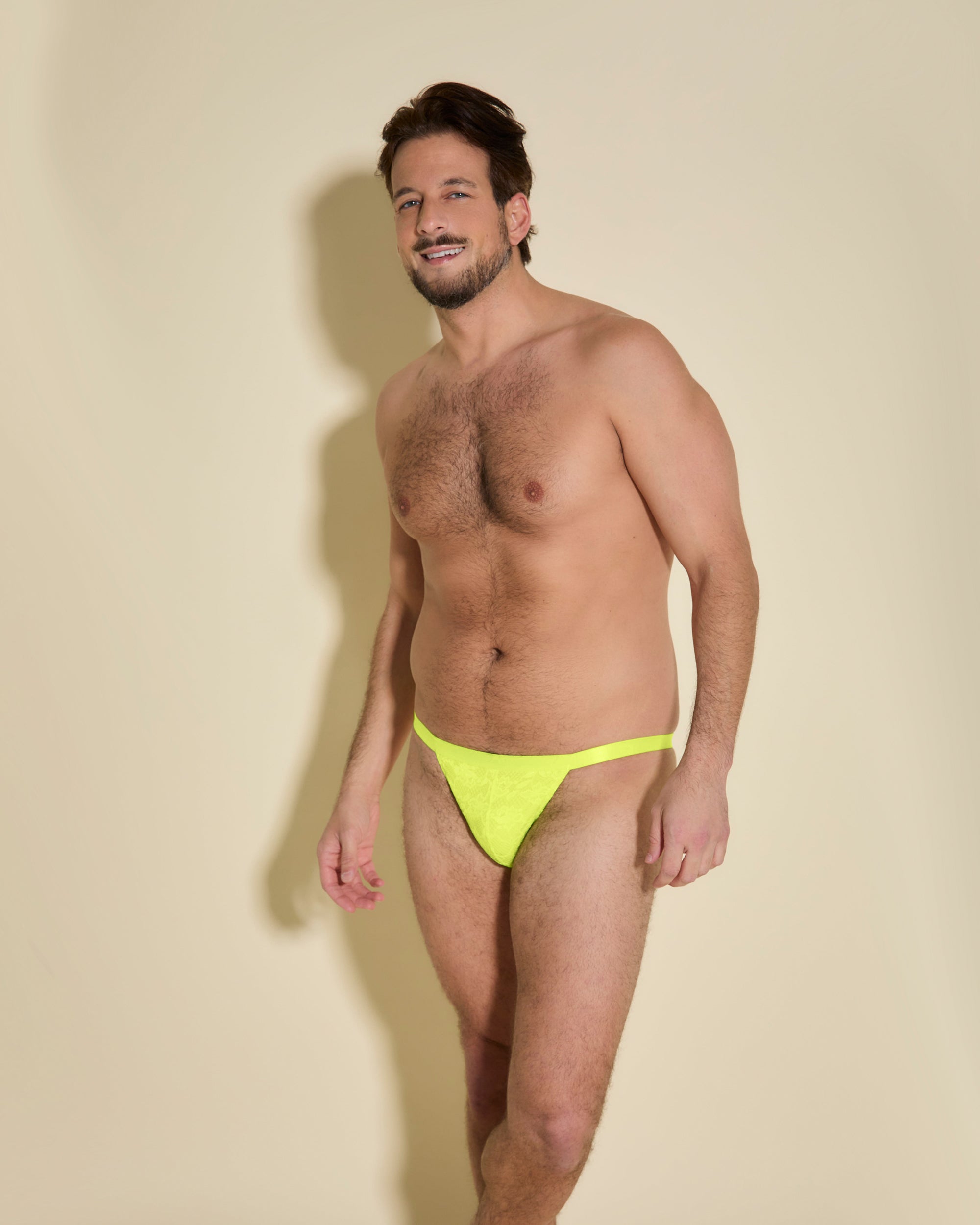 Jaune String Homme - Never Say Never String Italien