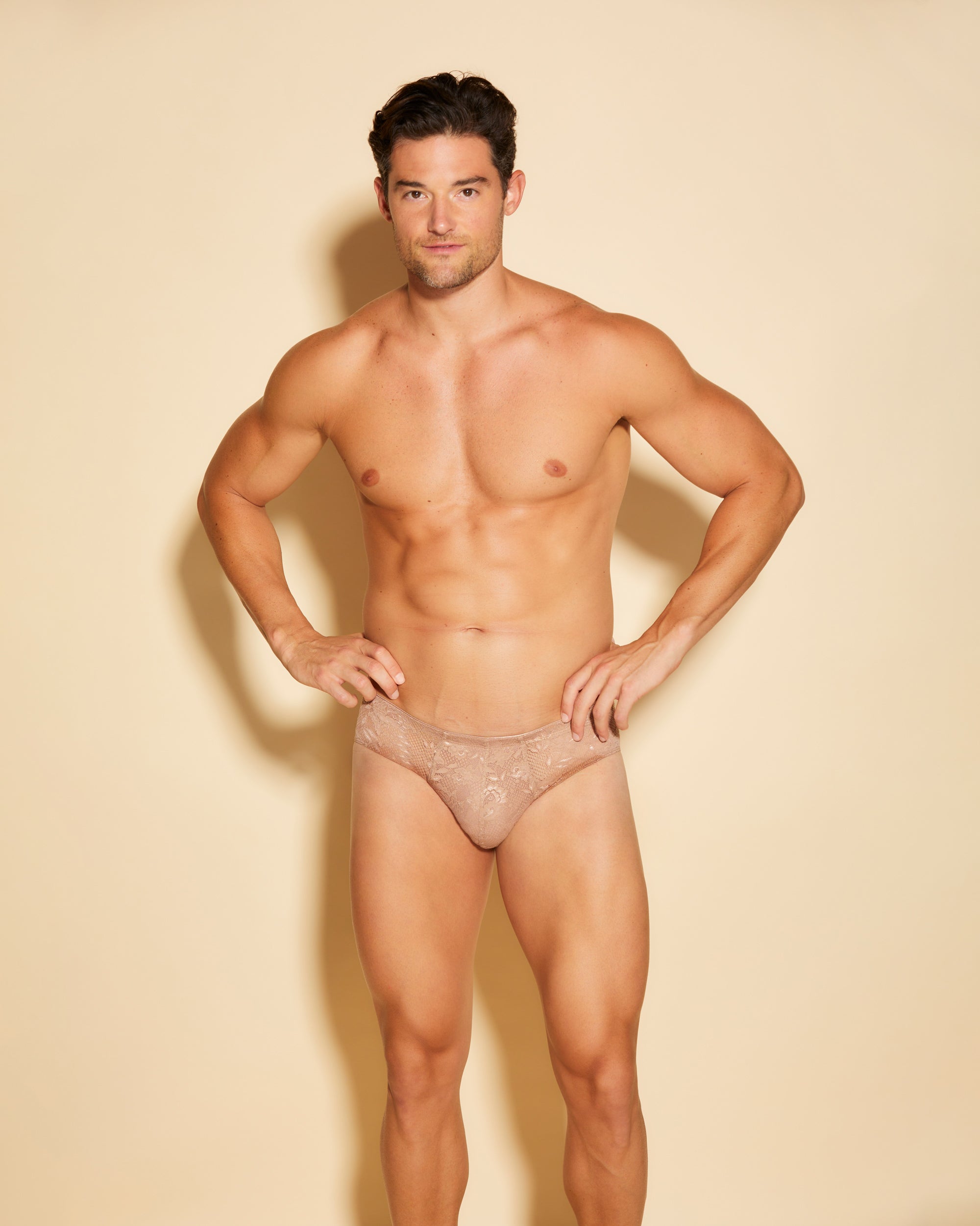 Beige Herren Slipls - Never Say Never Komfort Mikro-Slip