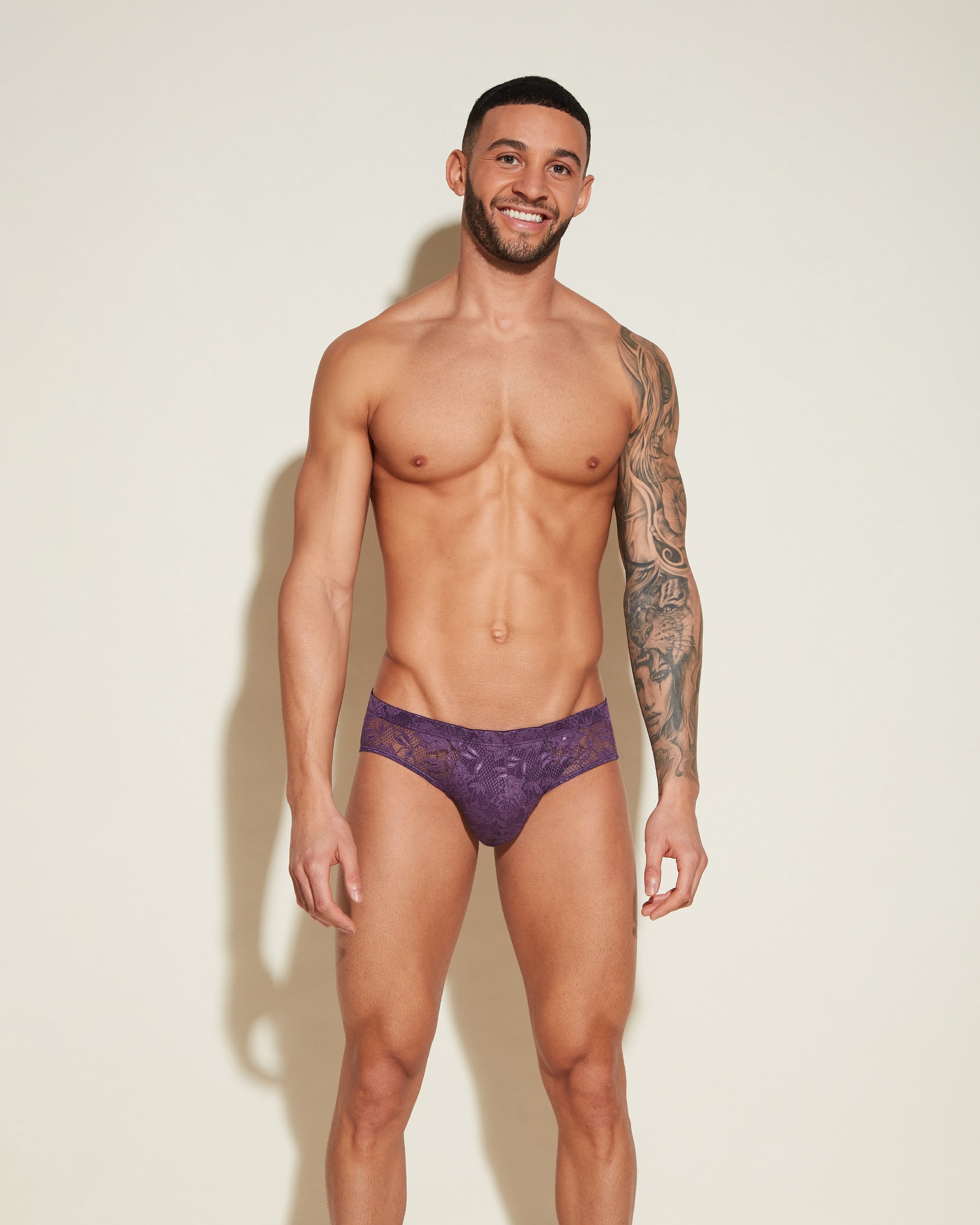 Lila Herren Slipls - Never Say Never Komfort Mikro-Slip