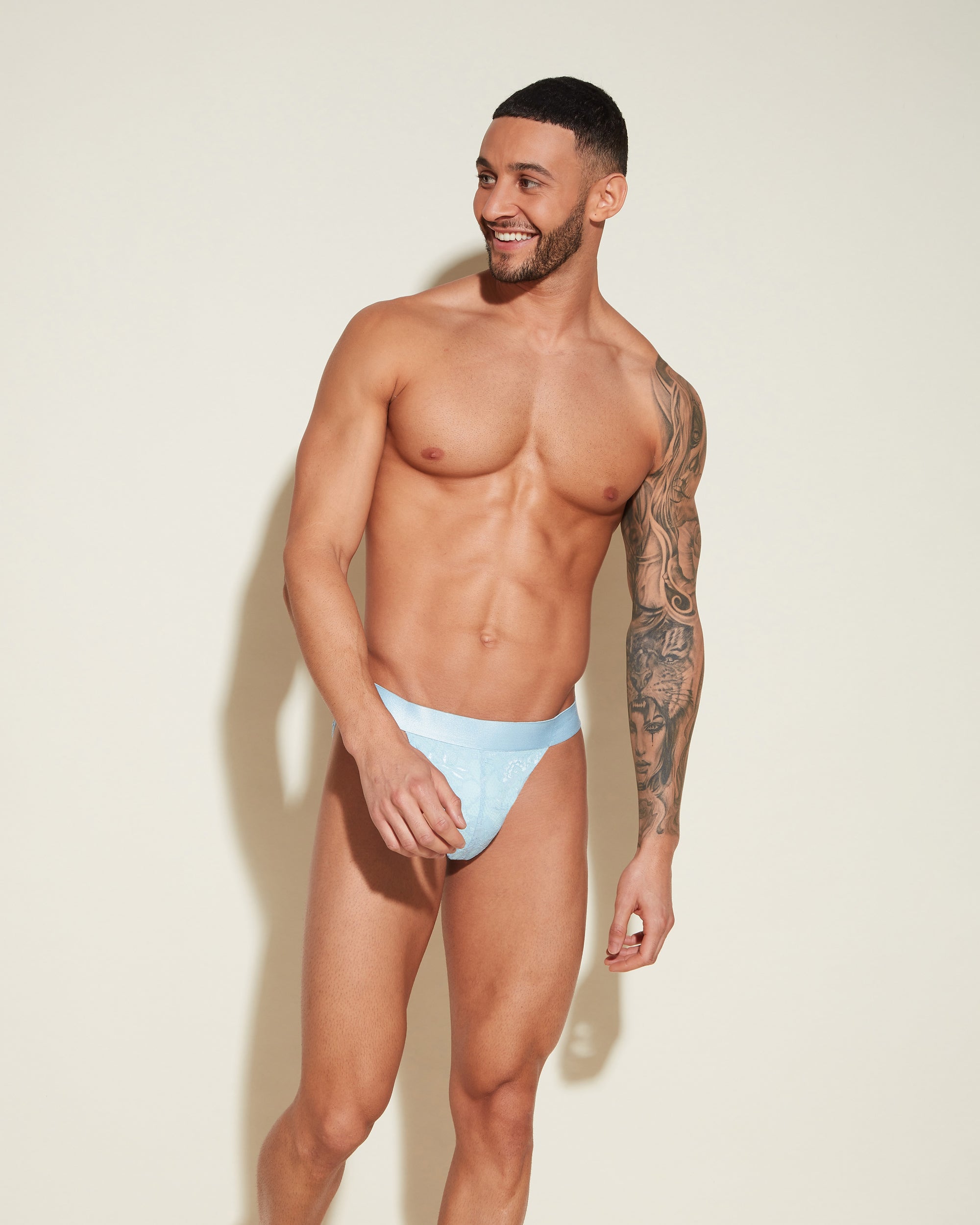 Blau Herren Slipls - Never Say Never Sports Brief