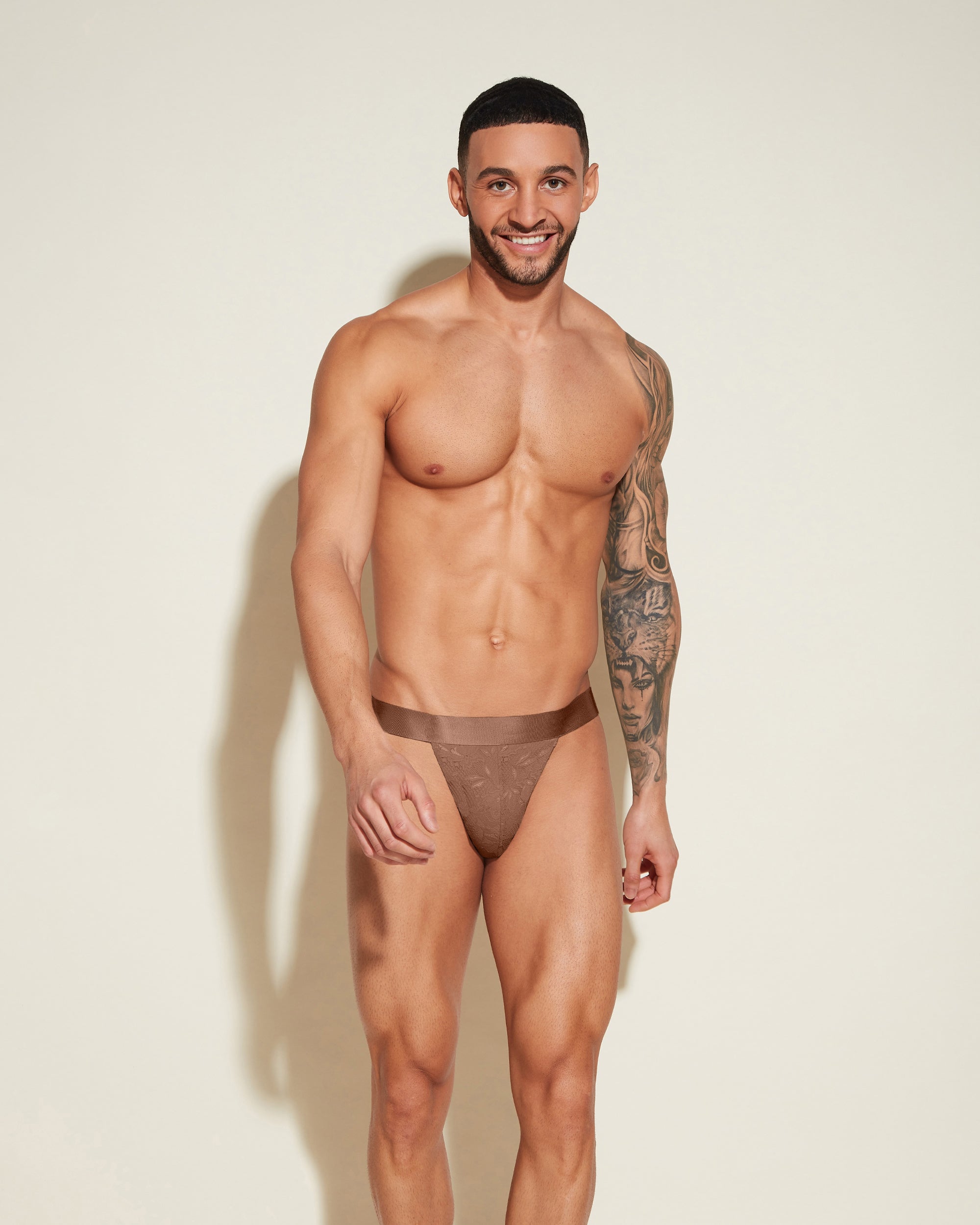 Brown Mens Jockstrap - Never Say Never Jock Strap