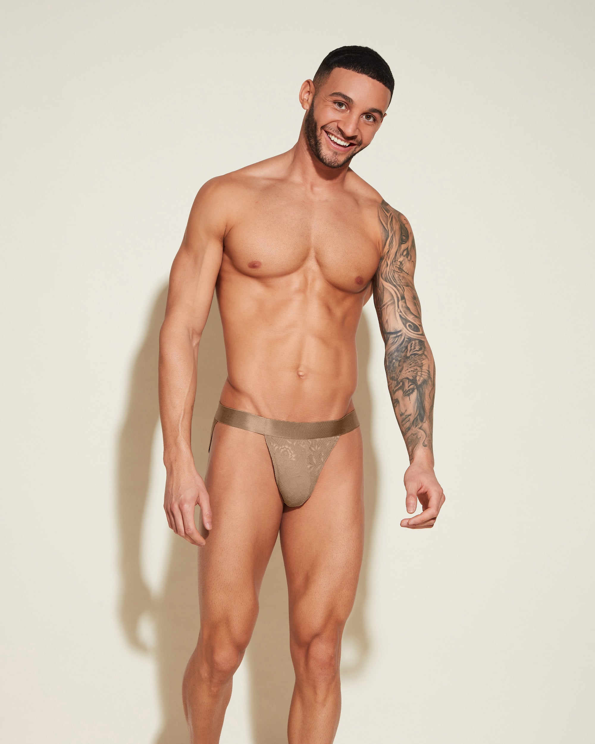 Brown Mens Jockstrap - Never Say Never Jock Strap