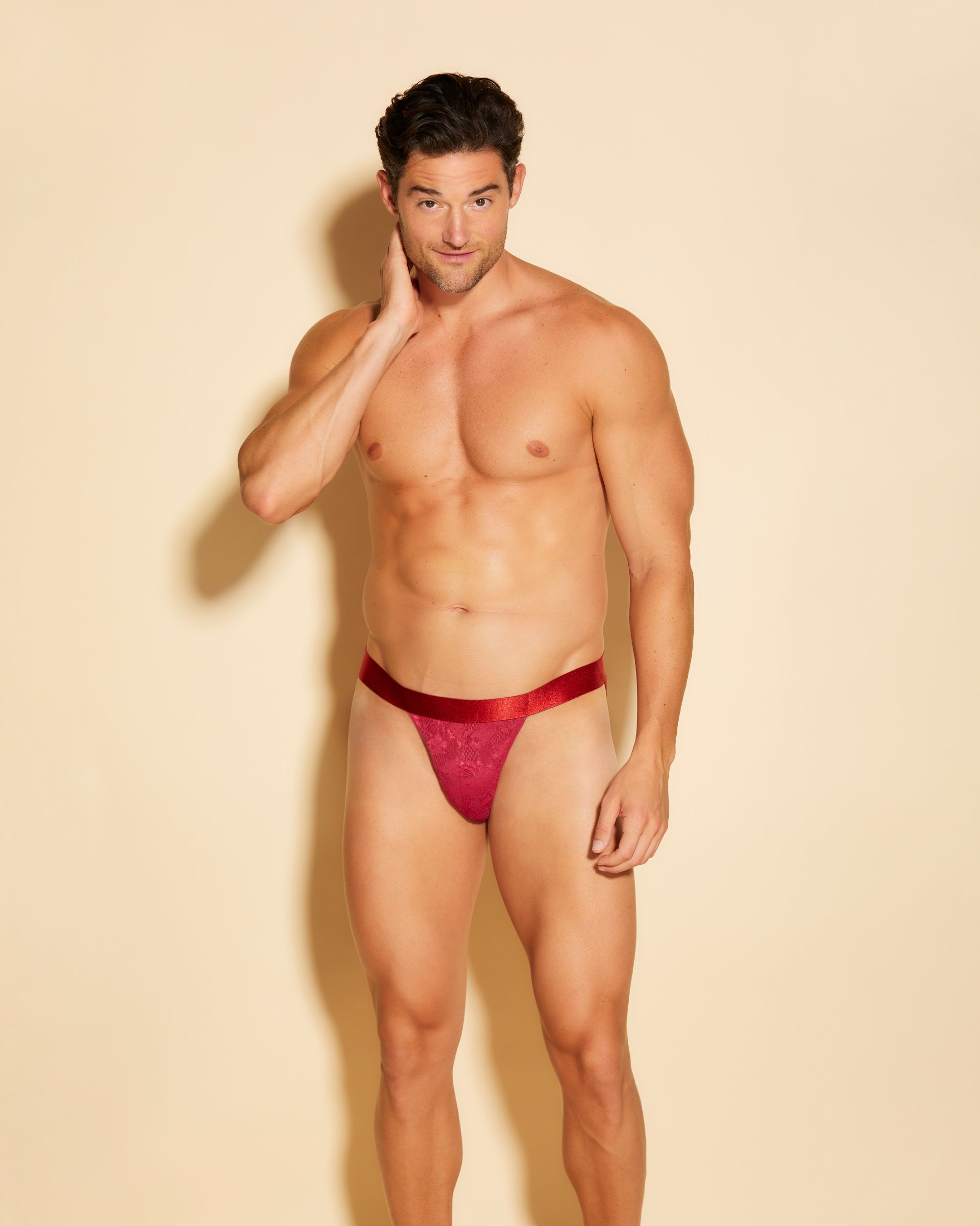 Rot Jock Straps Für Herrren - Never Say Never Jock Strap