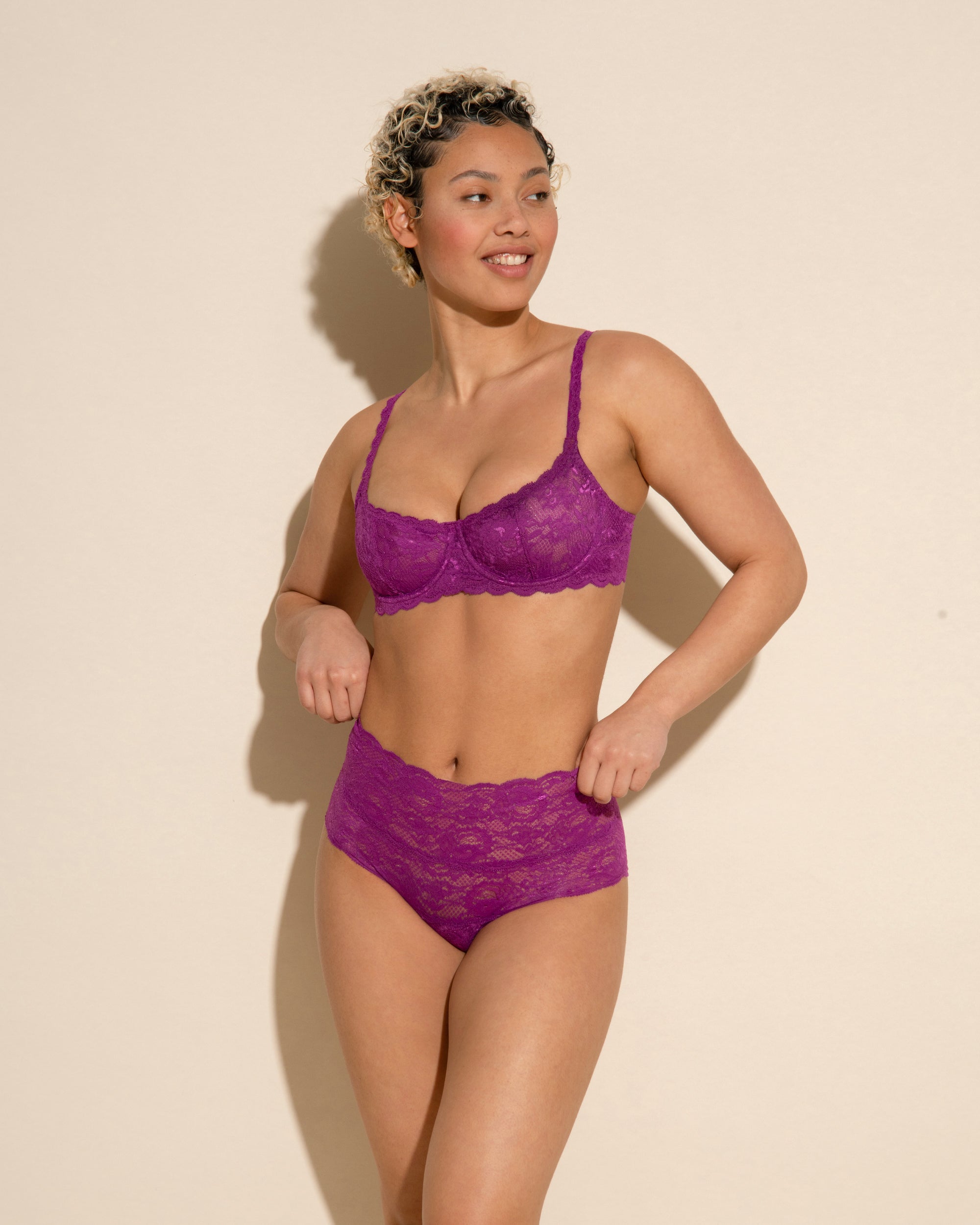 Lila Slip - Never Say Never Hochgeschnittener Bikini