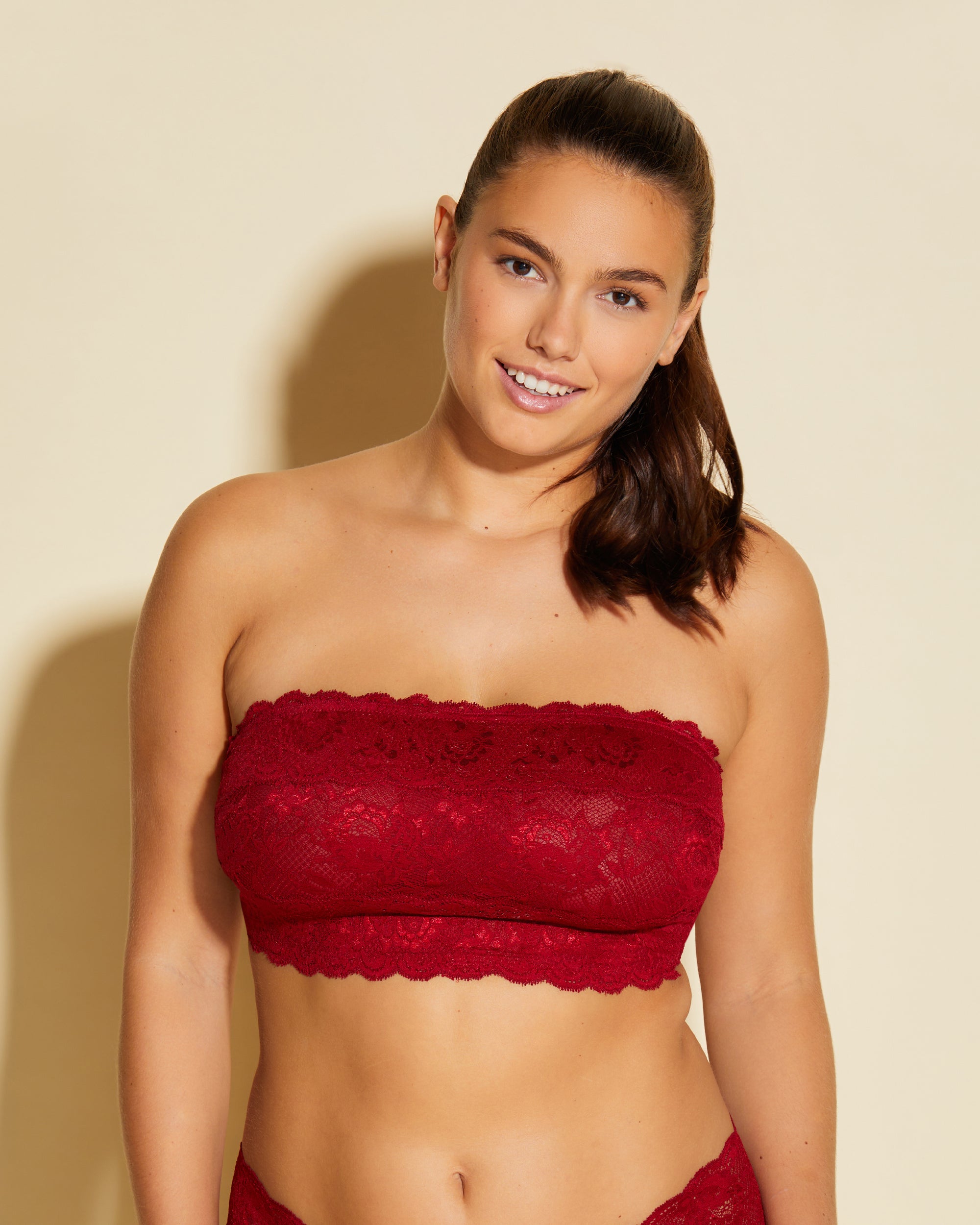 Rossa Bralette - Never Say Never Reggiseno A Fascia Curvy Flirtie