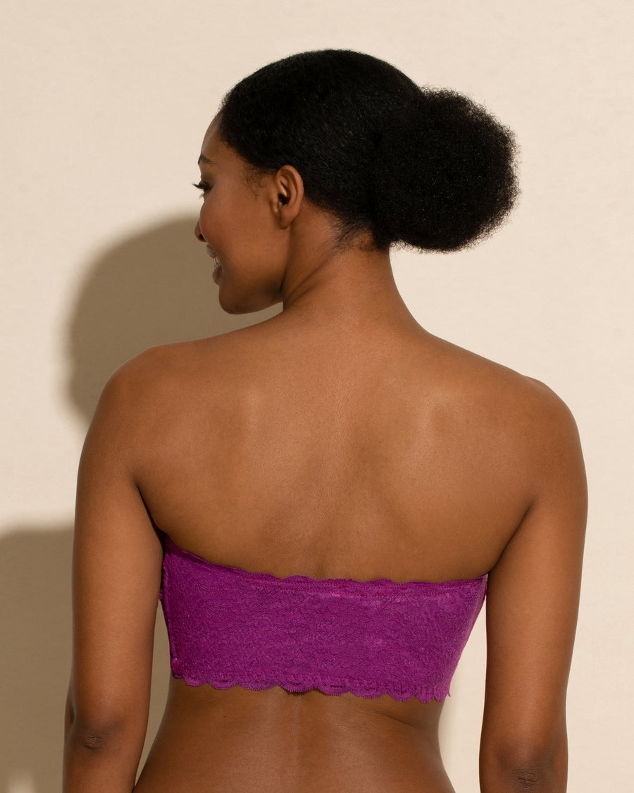 Purple Bralette - Never Say Never Curvy Flirtie Bandeau Bra