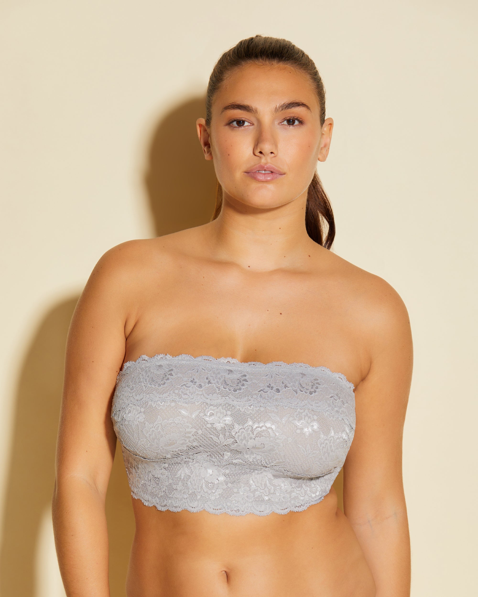Gris Bralette - Never Say Never Sujetador Bandeau Flirtie Curvy