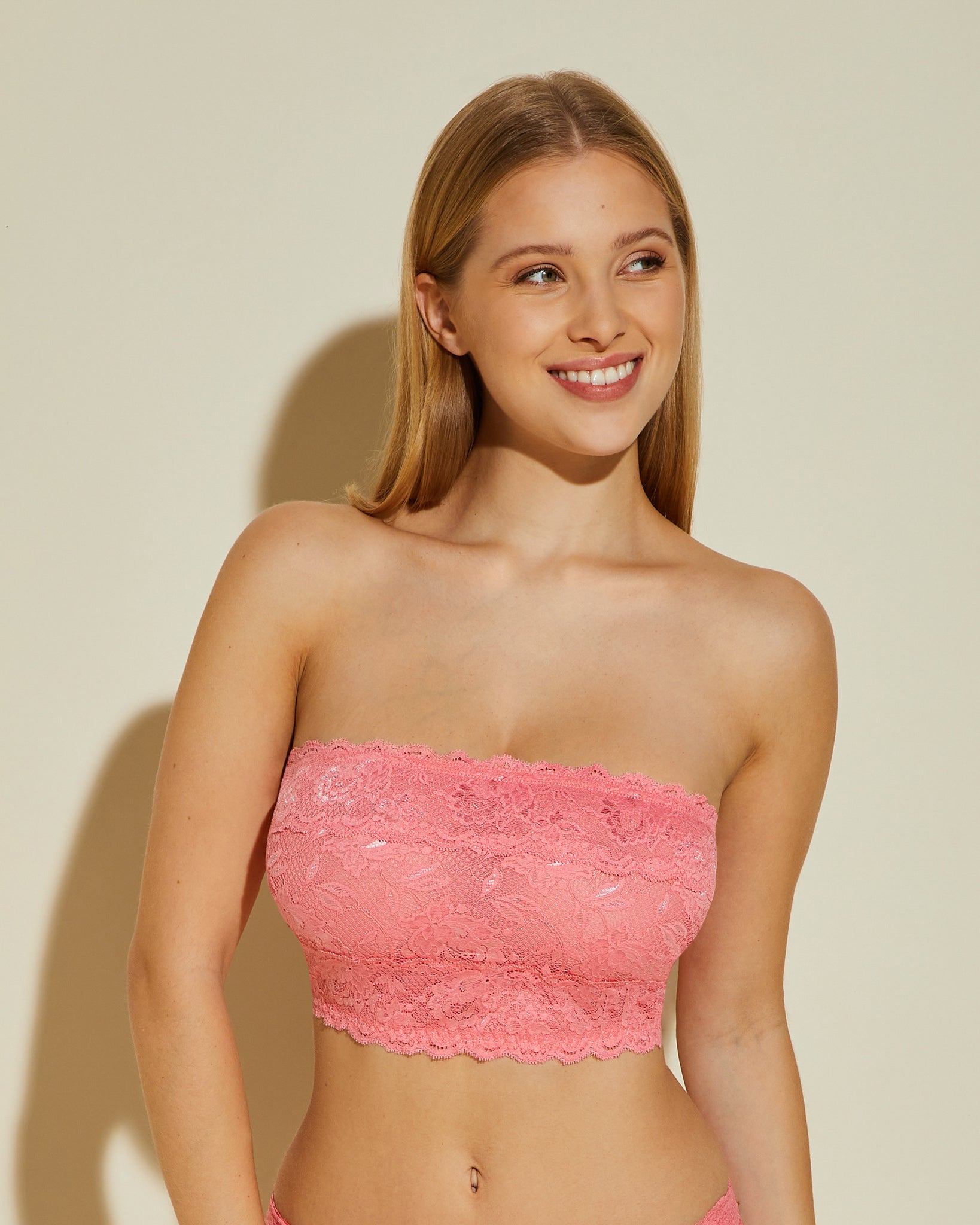 Pink Bralette - Never Say Never Curvy Flirtie Bandeau Bra