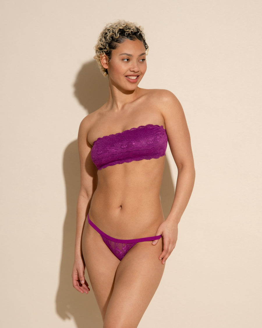 Purple Bralette - Never Say Never Flirtie Bandeau Bra