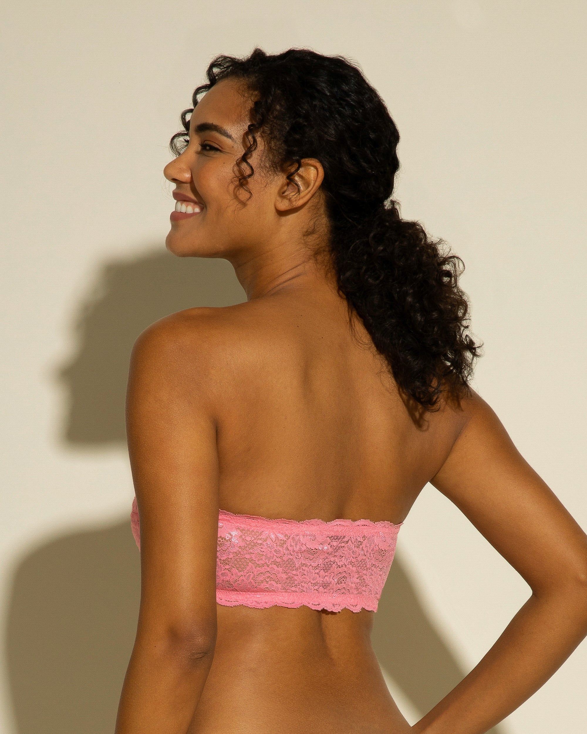 Pink Bralette - Never Say Never Flirtie Bandeau Bra