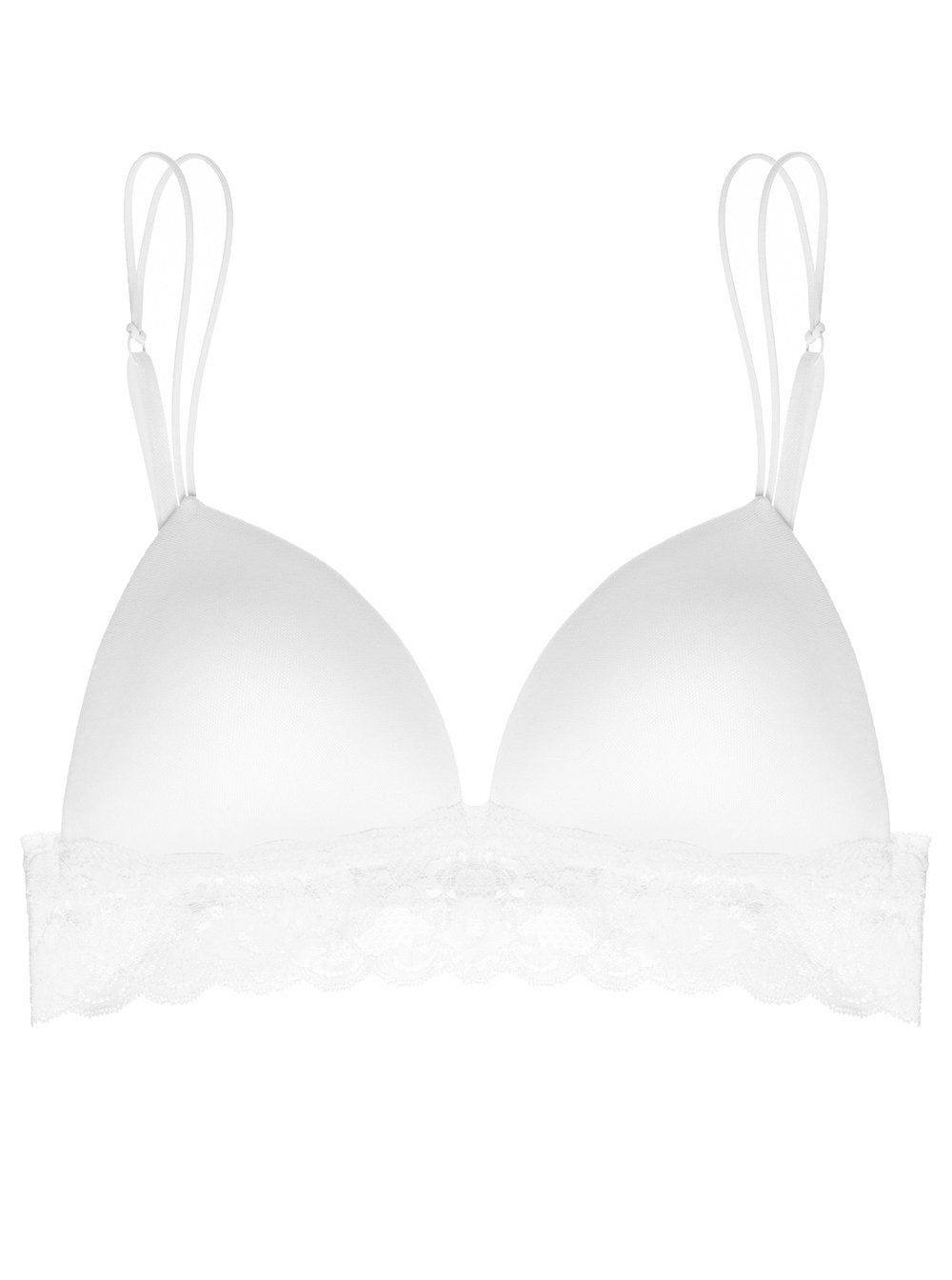Blanc Bralette - Never Say Never Soutien-Gorge Légèrement Rembourré