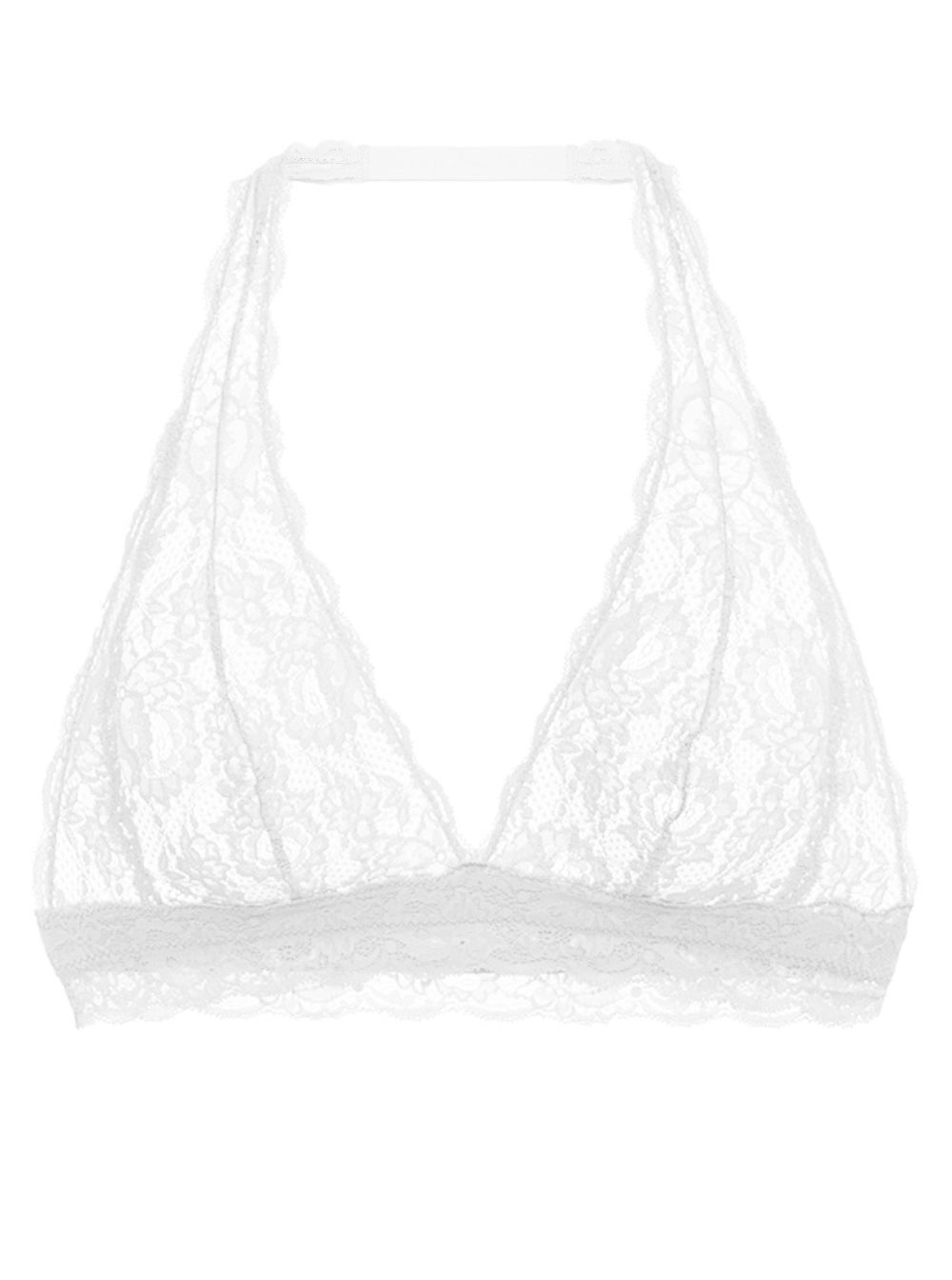 White Bralette - Never Say Never Hippie Halter Bra