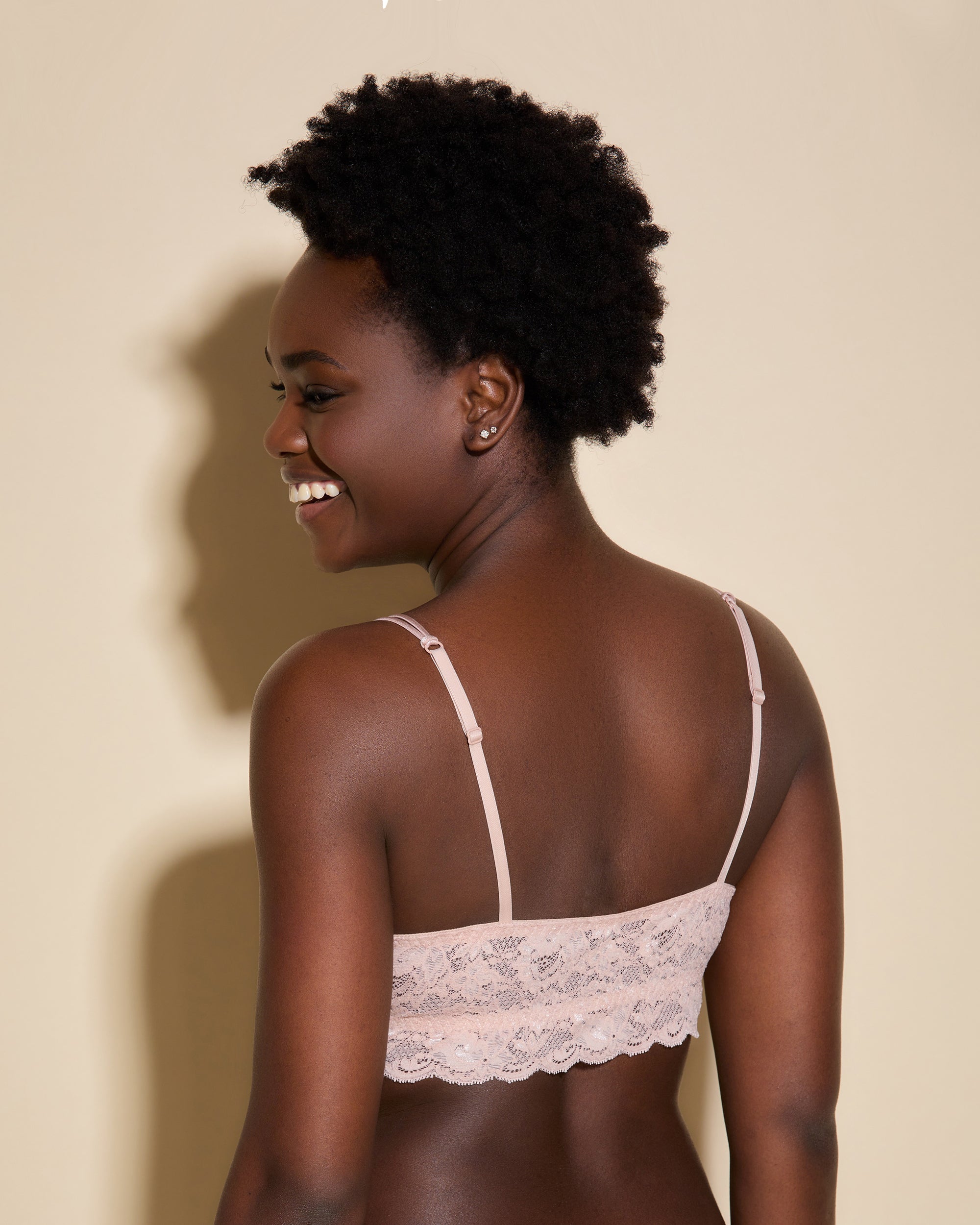 Pink Bralette - Never Say Never Spaghetti Strap Sweetie Bralette