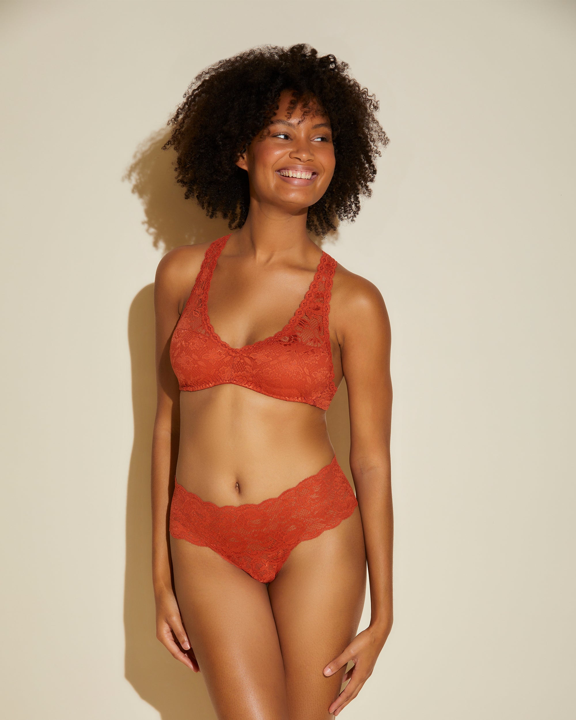 Orange Bralette - Never Say Never Racie Racerback-Bralette