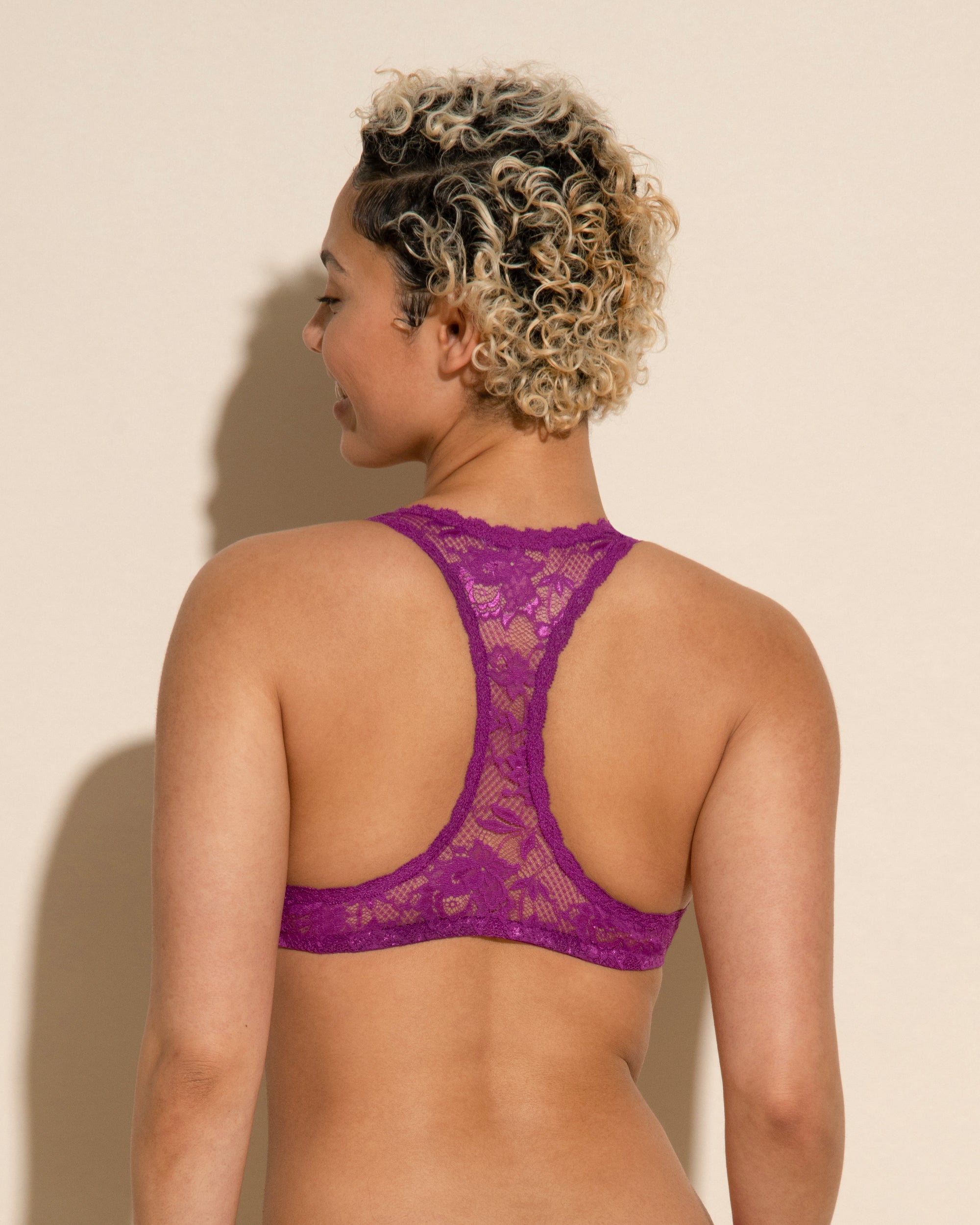Purple Bralette - Never Say Never Racie Racerback Bralette