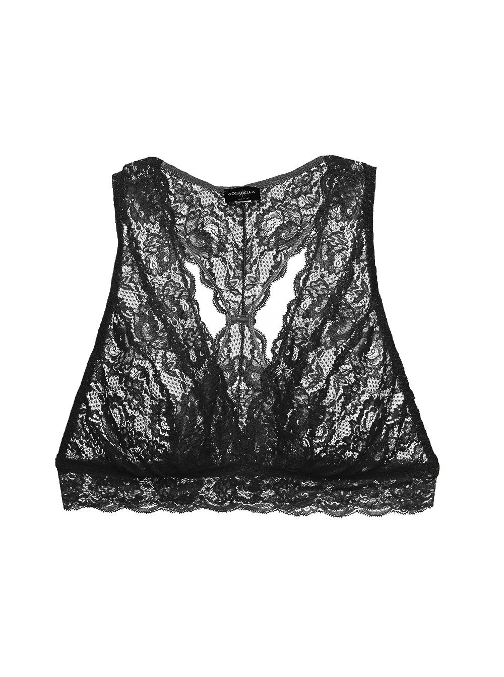Black Bralette - Never Say Never Girlie Racerback Bralette