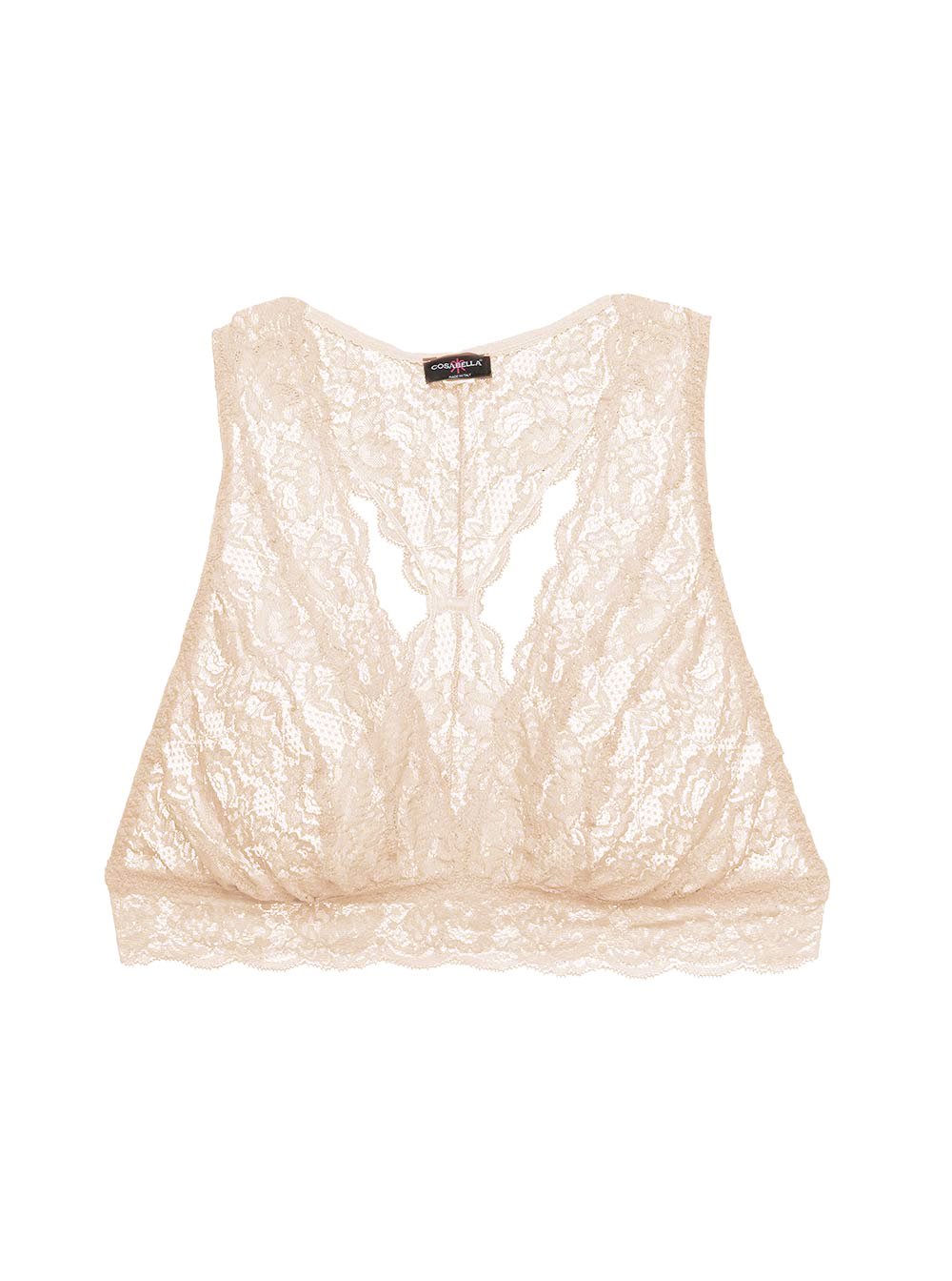 Beige Bralette, Never Say Never Brassière À Dos Nageur Girlie