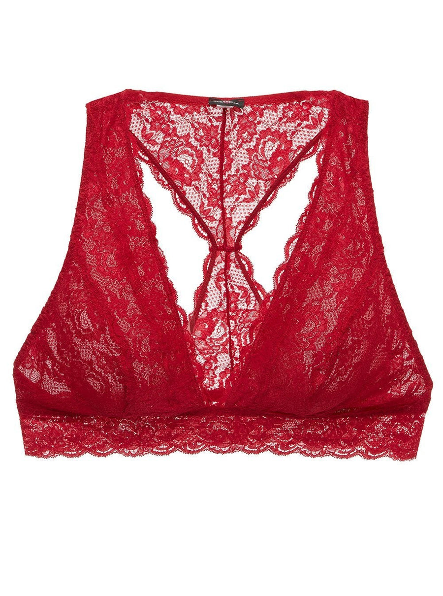 Red Bralette - Never Say Never Girlie Racerback Bralette