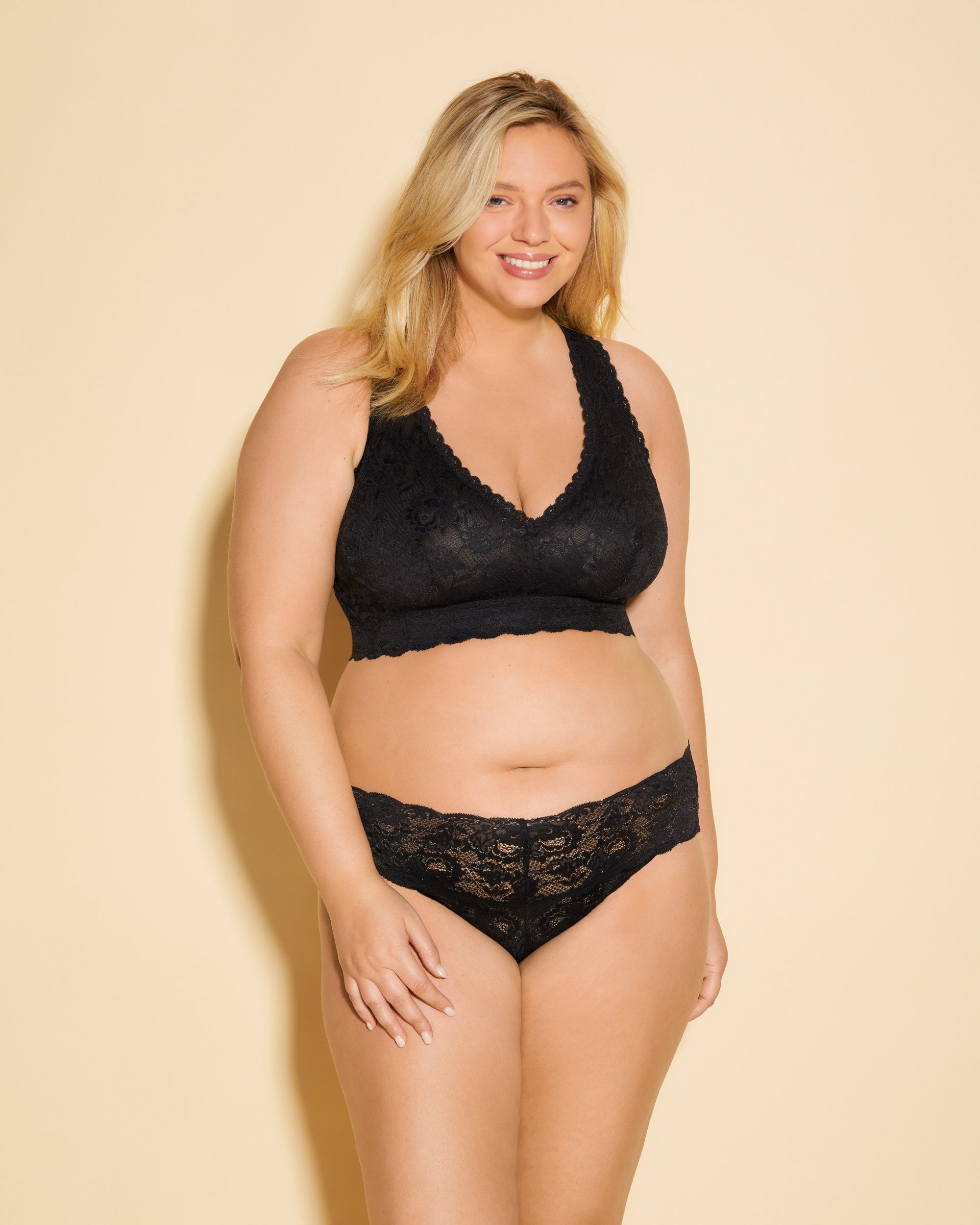 Noir Bralette - Never Say Never Brassière Dos Nageur Racie Ultra Curvy