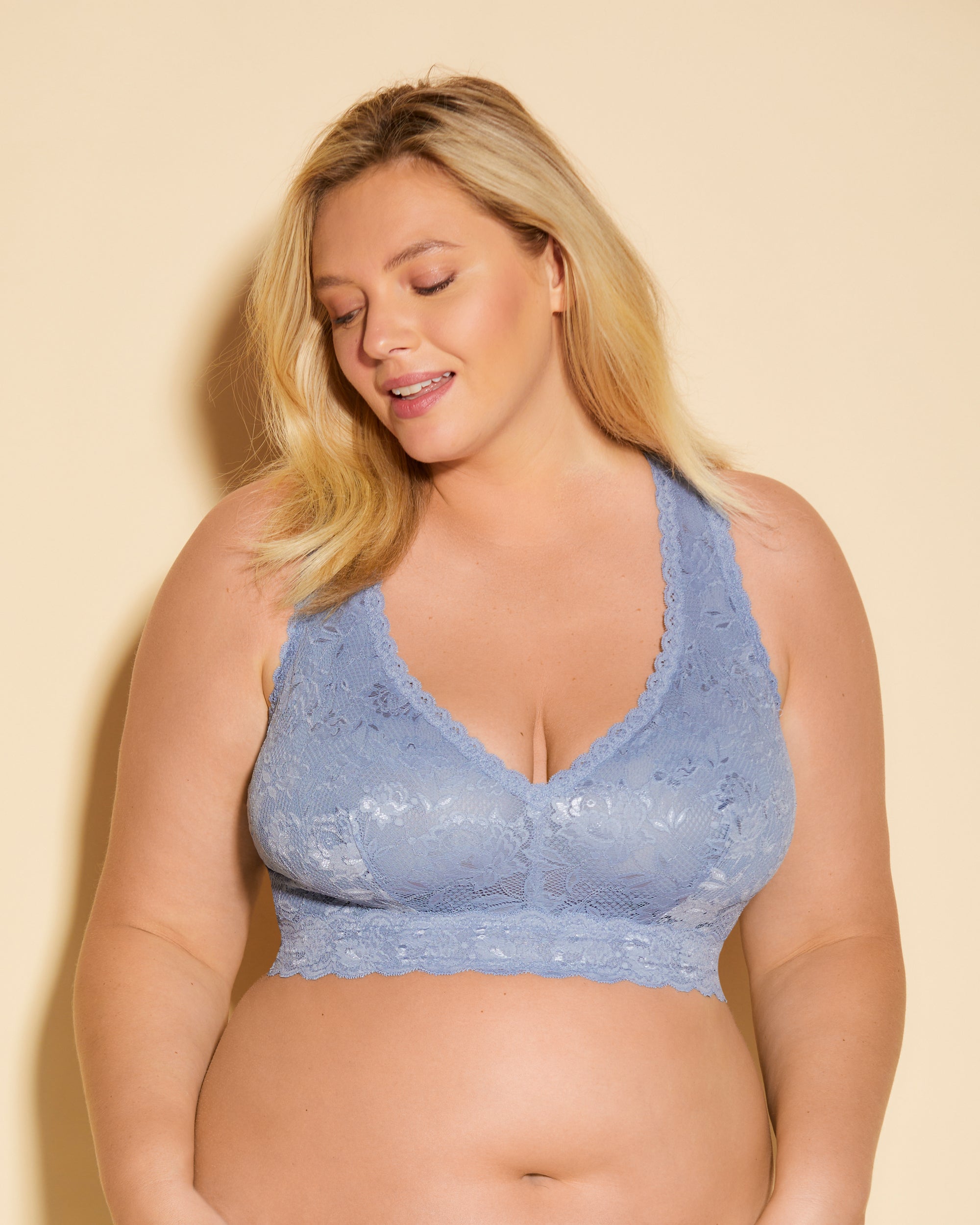 Blue Bralette - Never Say Never Ultra Curvy Racie Racerback Bralette