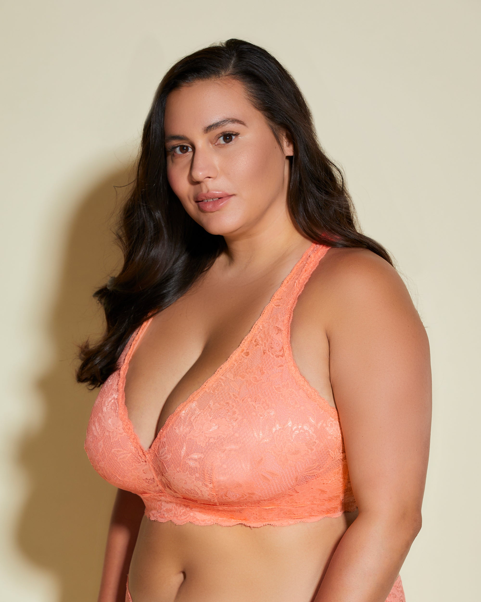 Naranja Bralette - Never Say Never Bralette De Espalda Cruzada Racie Ultra Curvy