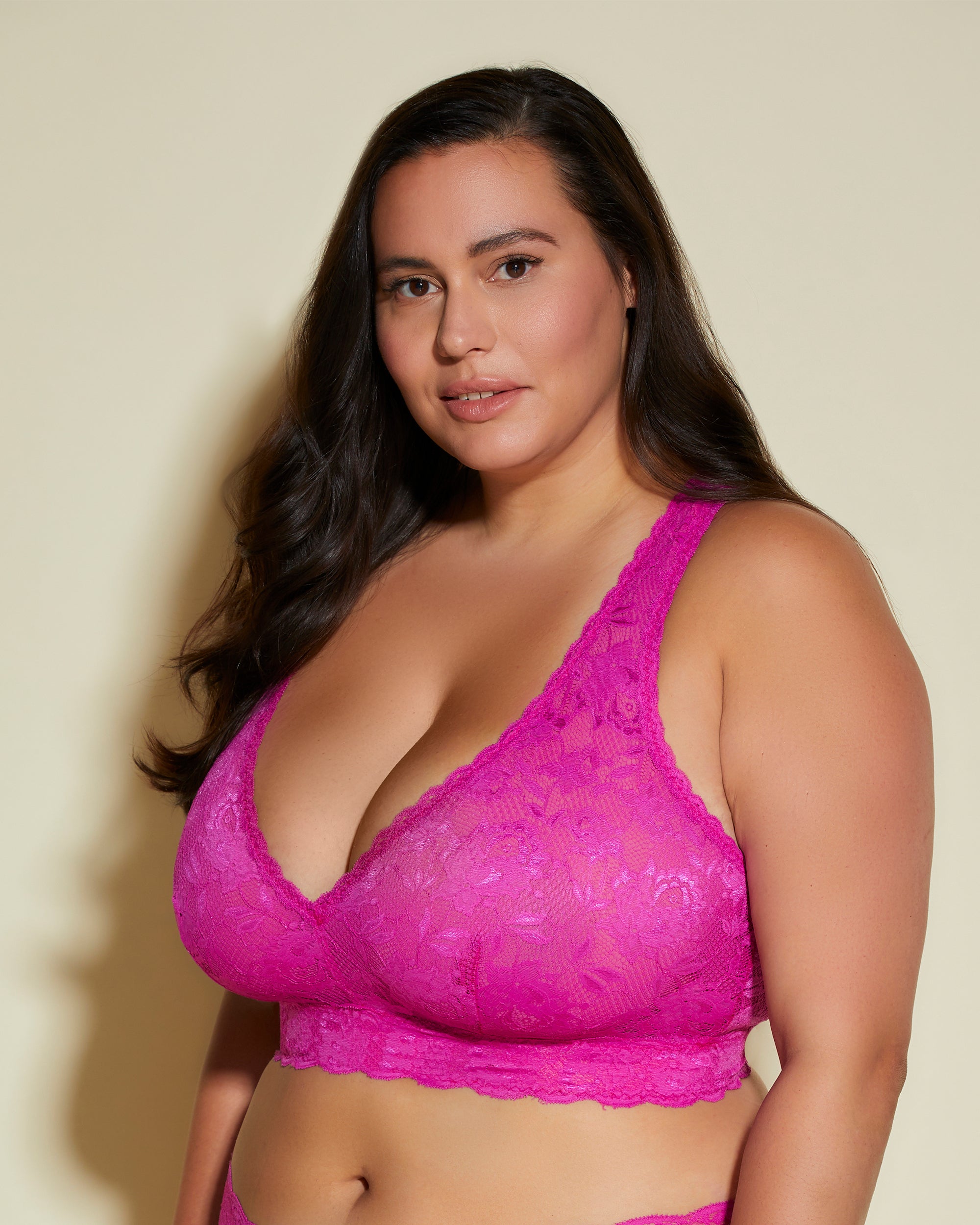 Pink Bralette - Never Say Never Ultra Curvy Racie Racerback Bralette
