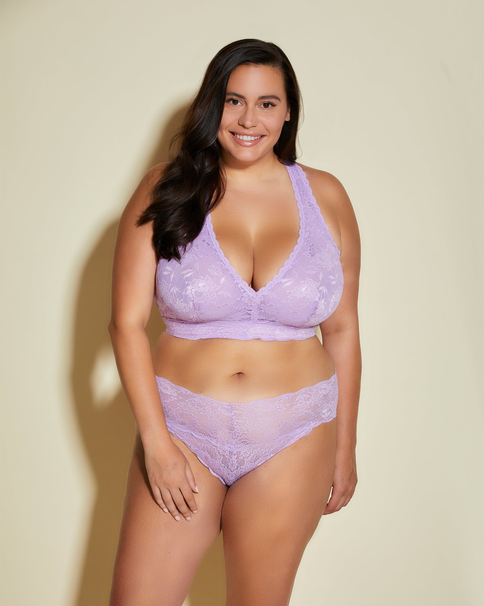 Purple Bralette - Never Say Never Ultra Curvy Racie Racerback Bralette