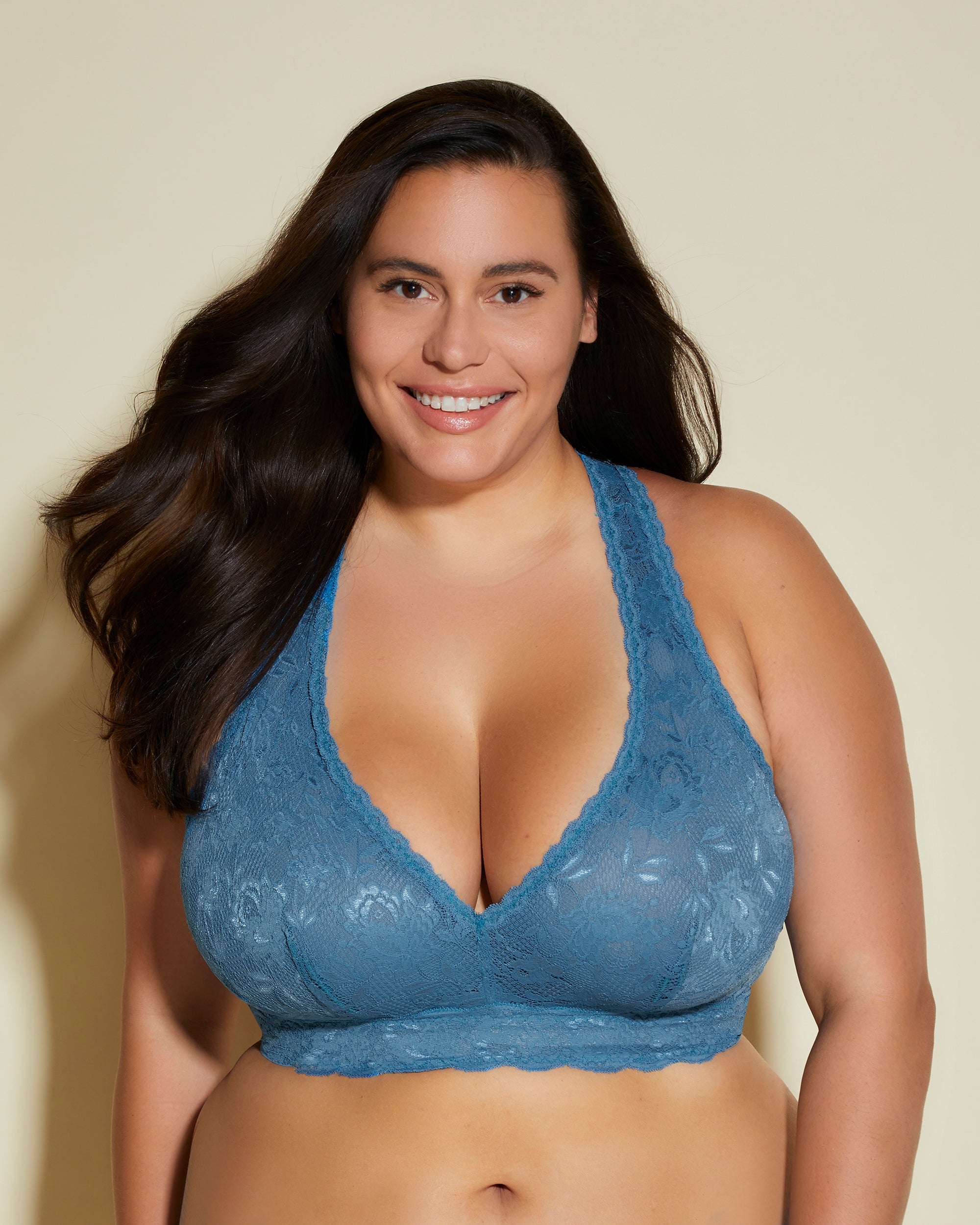 Blue Bralette - Never Say Never Ultra Curvy Racie Racerback Bralette