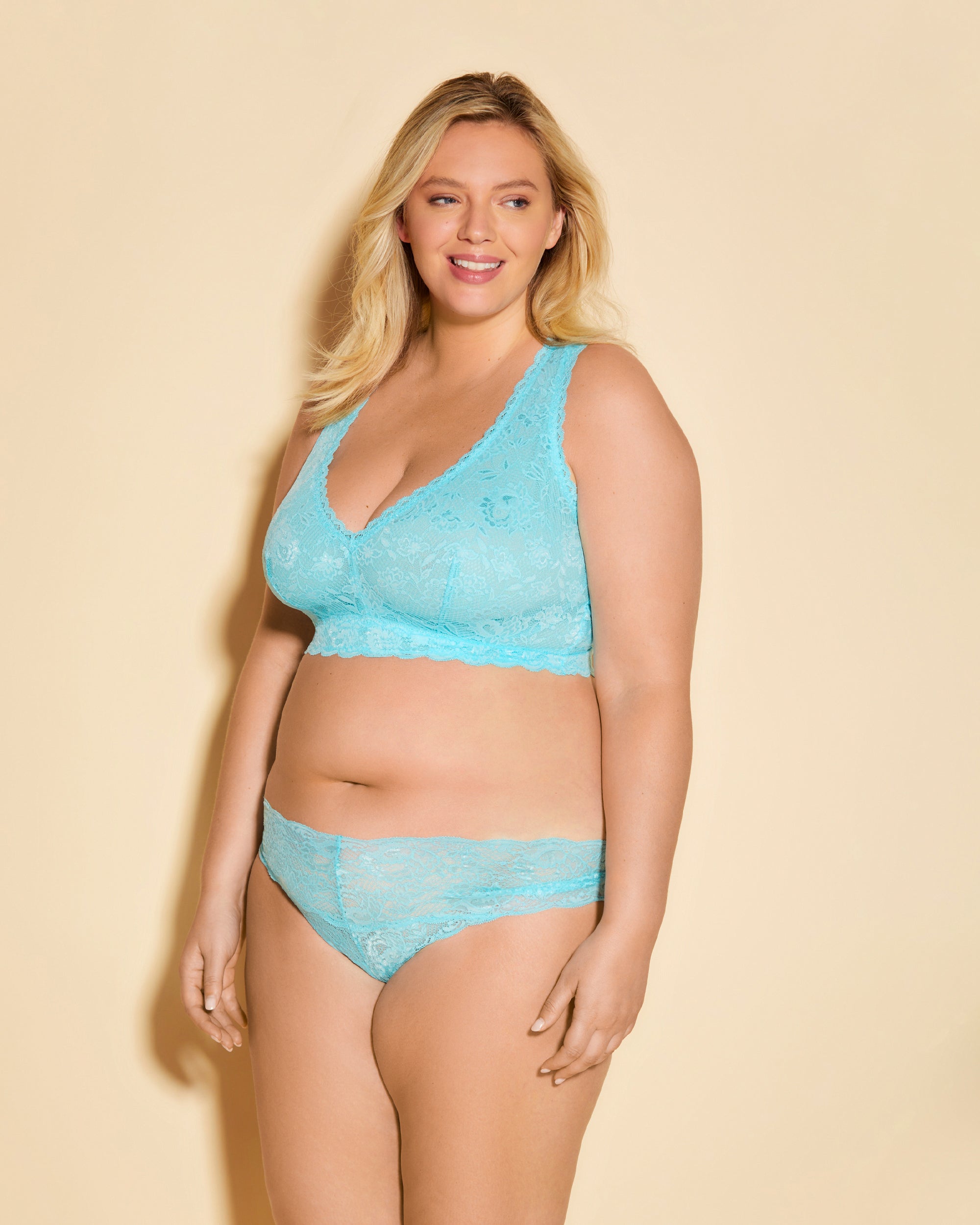 Blue Bralette - Never Say Never Ultra Curvy Racie Racerback Bralette