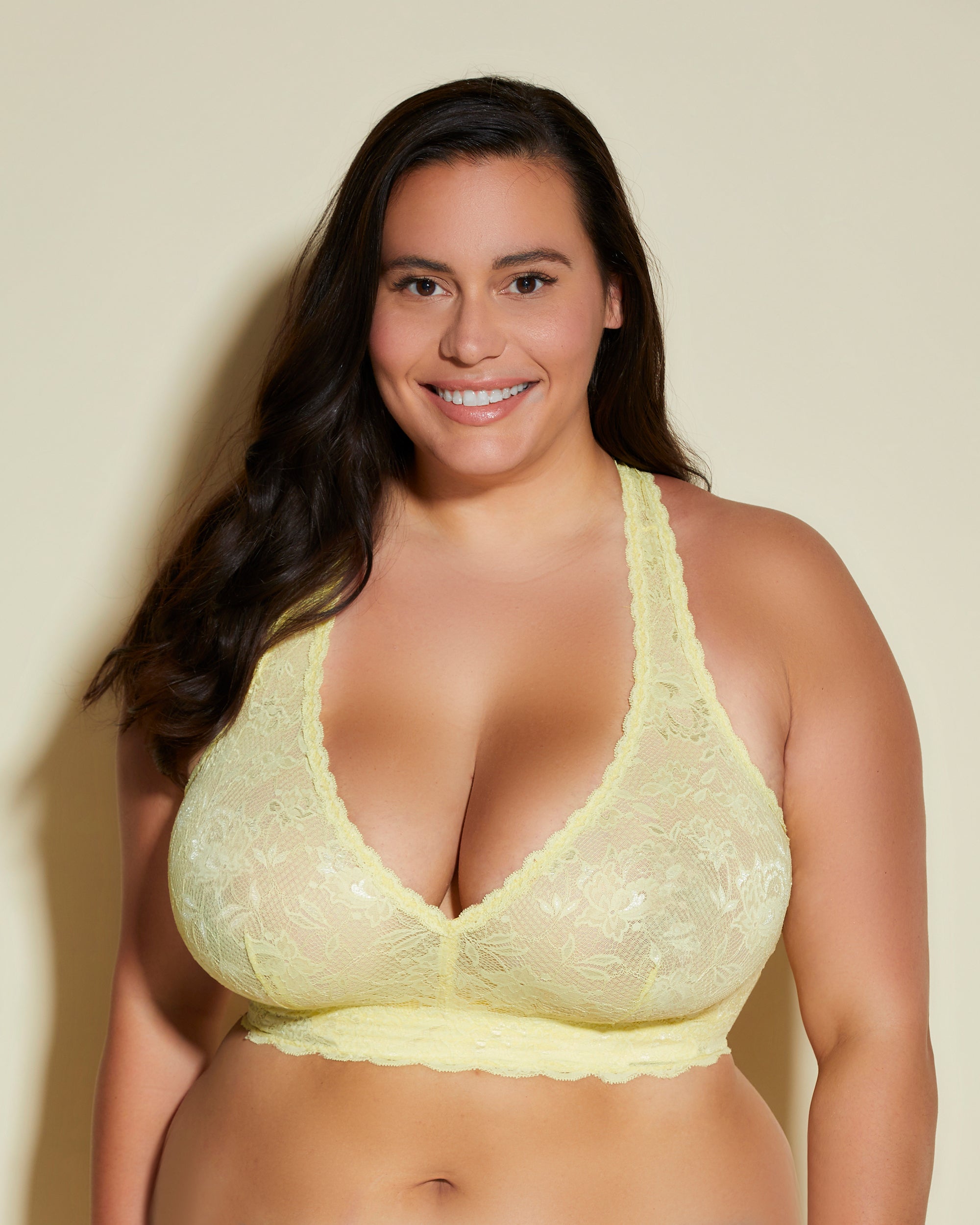 Yellow Bralette - Never Say Never Ultra Curvy Racie Racerback Bralette