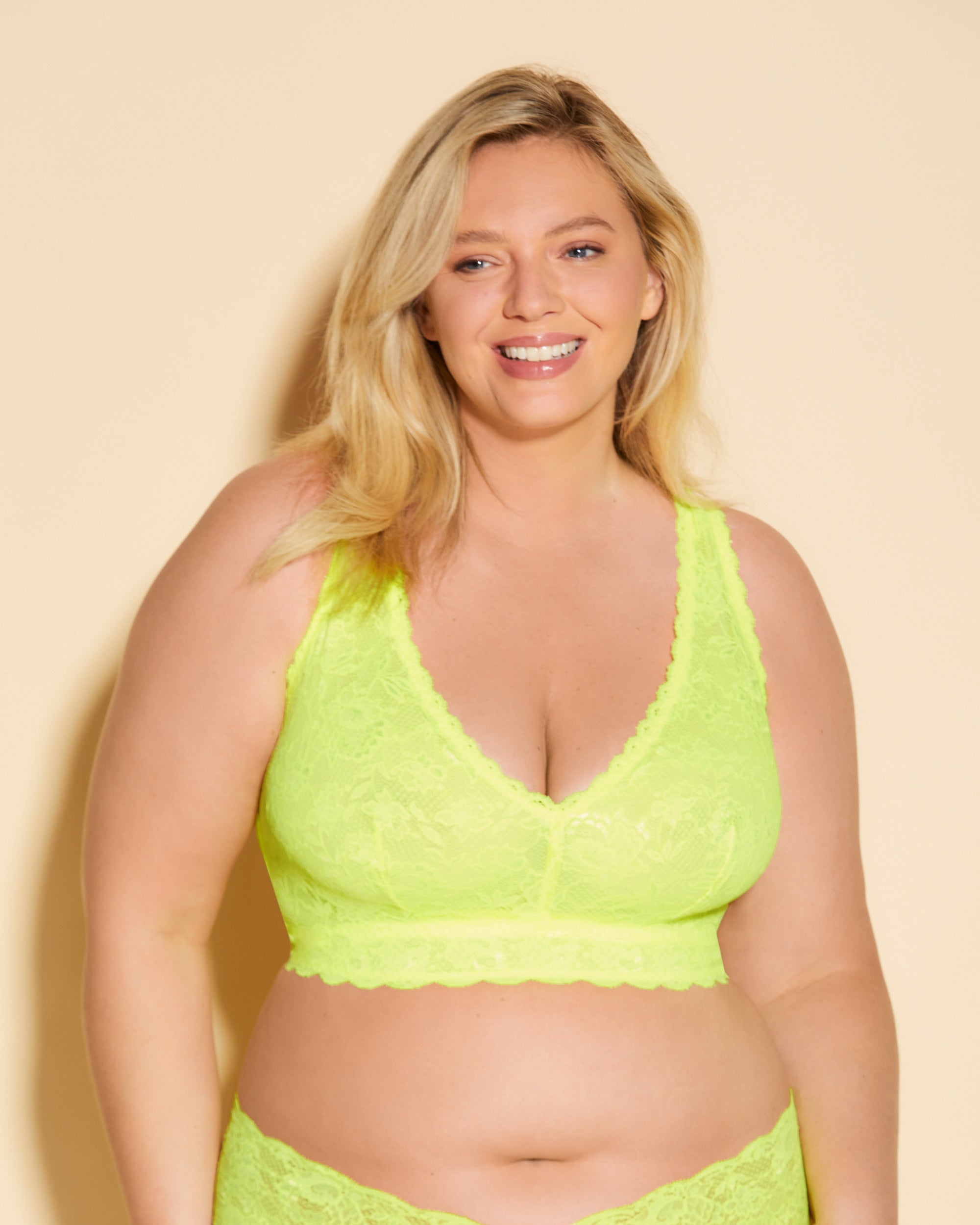 Giallo Bralette - Never Say Never Bralette Con Spalline Incrociate Ultra Curvy