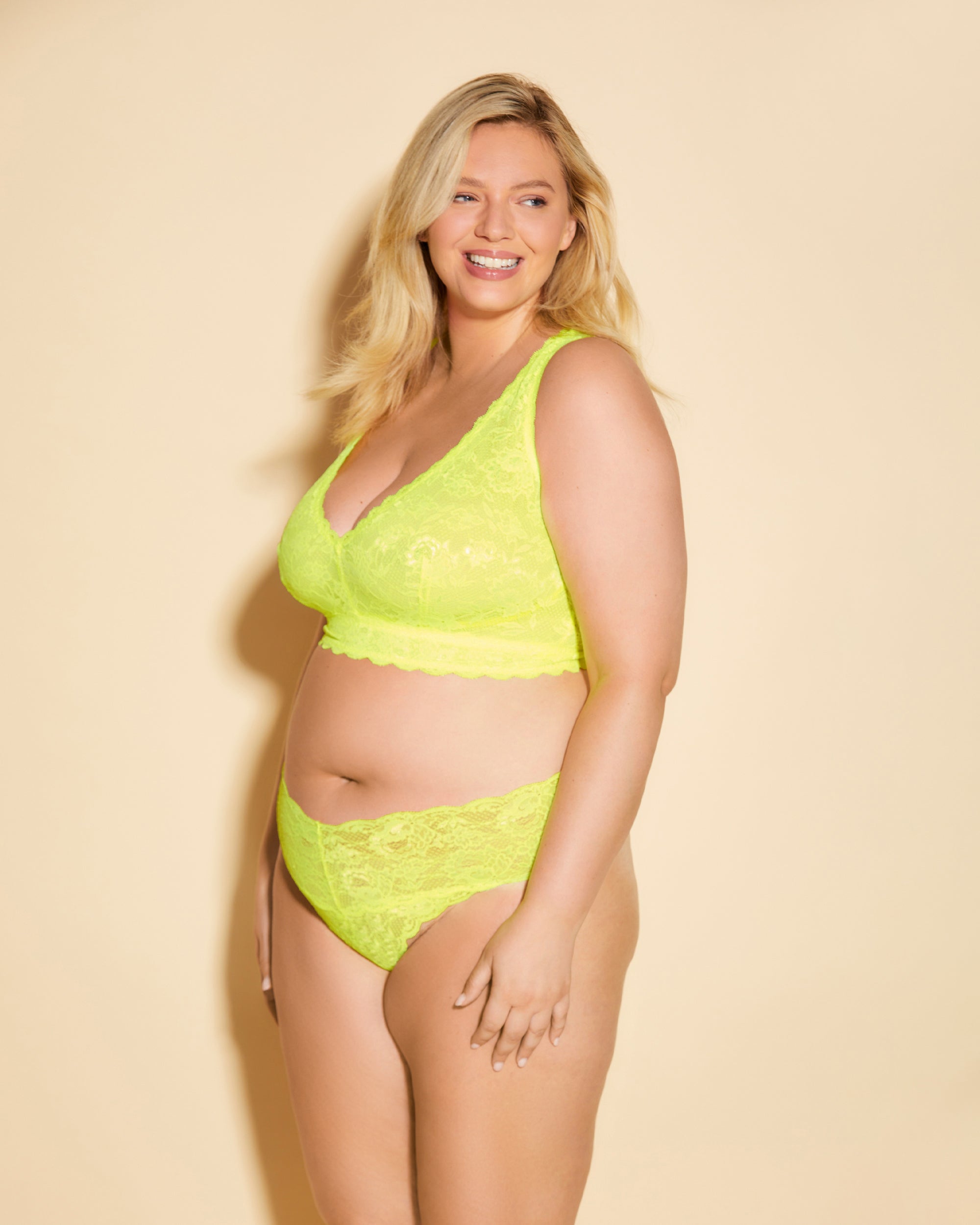 Giallo Bralette - Never Say Never Bralette Con Spalline Incrociate Ultra Curvy